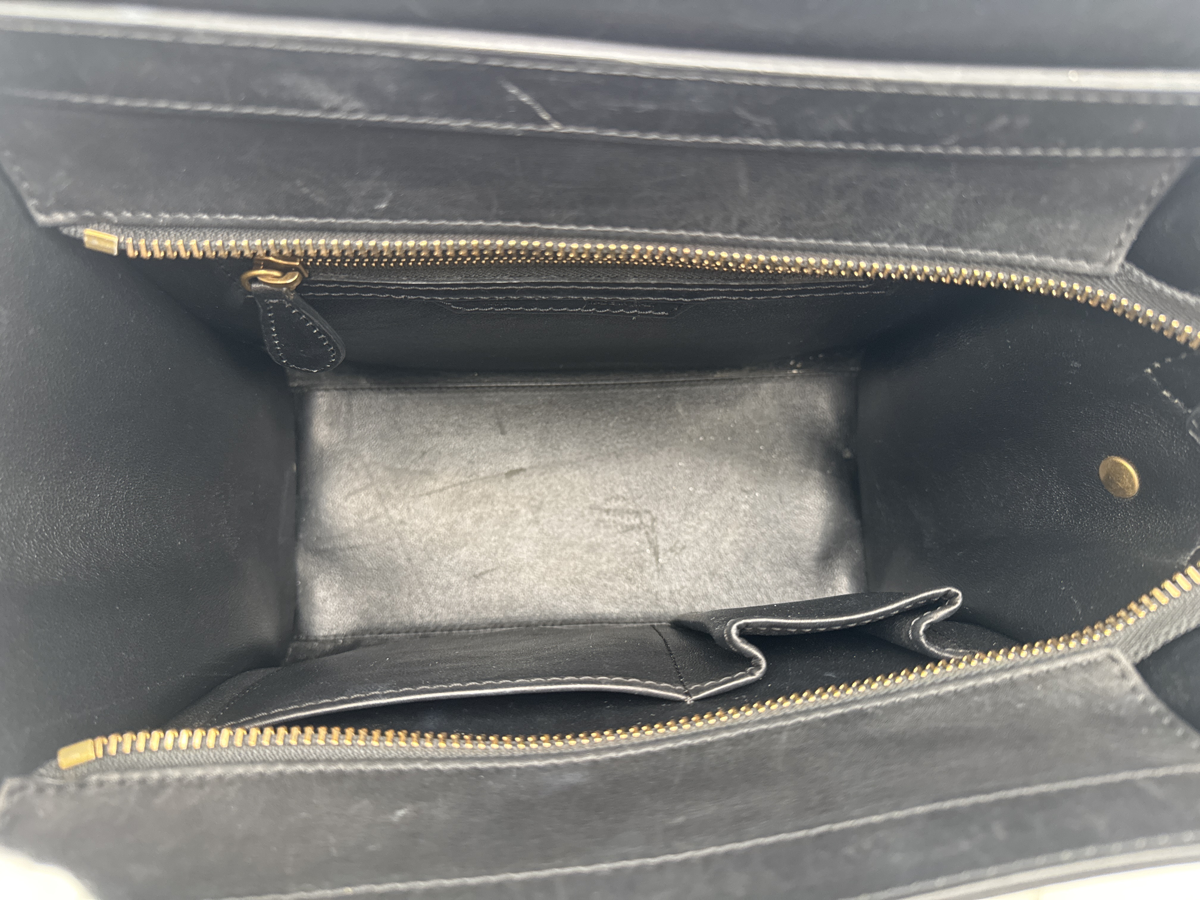 Micro Shopper Luggage Suede Handbag — view 9