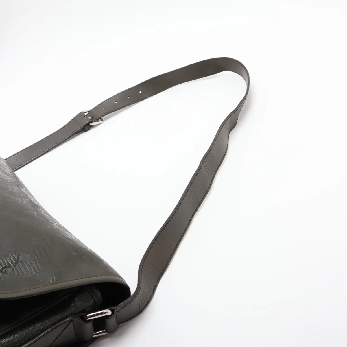 GG Imprime PVC x Leather Shoulder Bag, Khaki, 201732 — view 5