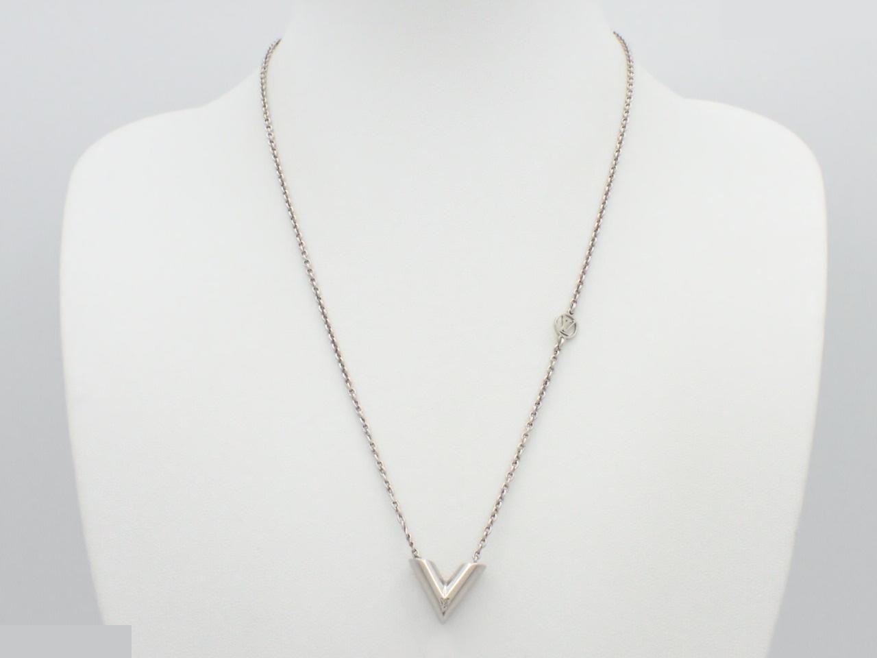 Essential V Silver Necklace, Louis Vuitton, Chain approx. 46cm — view 3