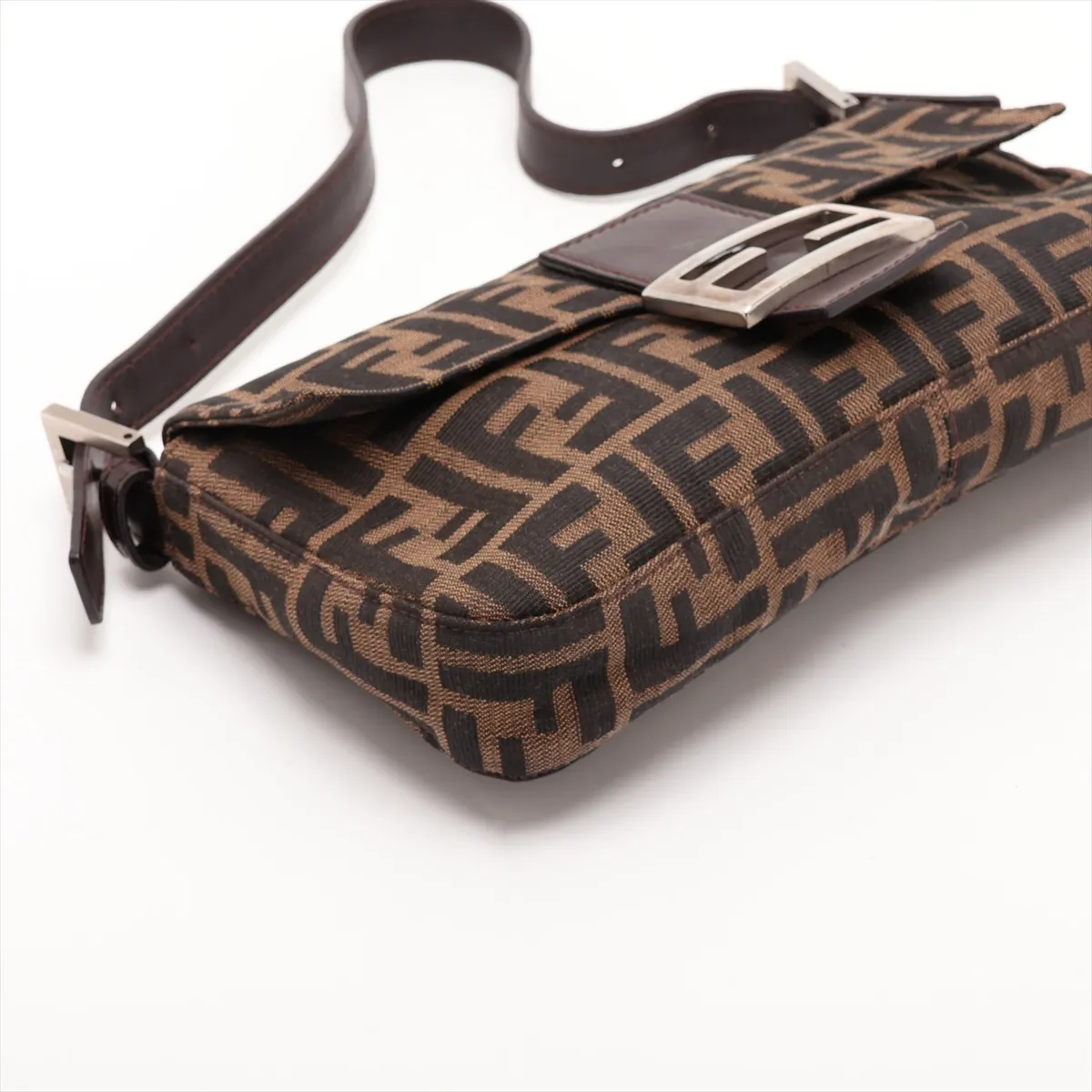 Zucca Mamma Bucket 26424 Canvas x Leather Shoulder Bag Brown — view 4
