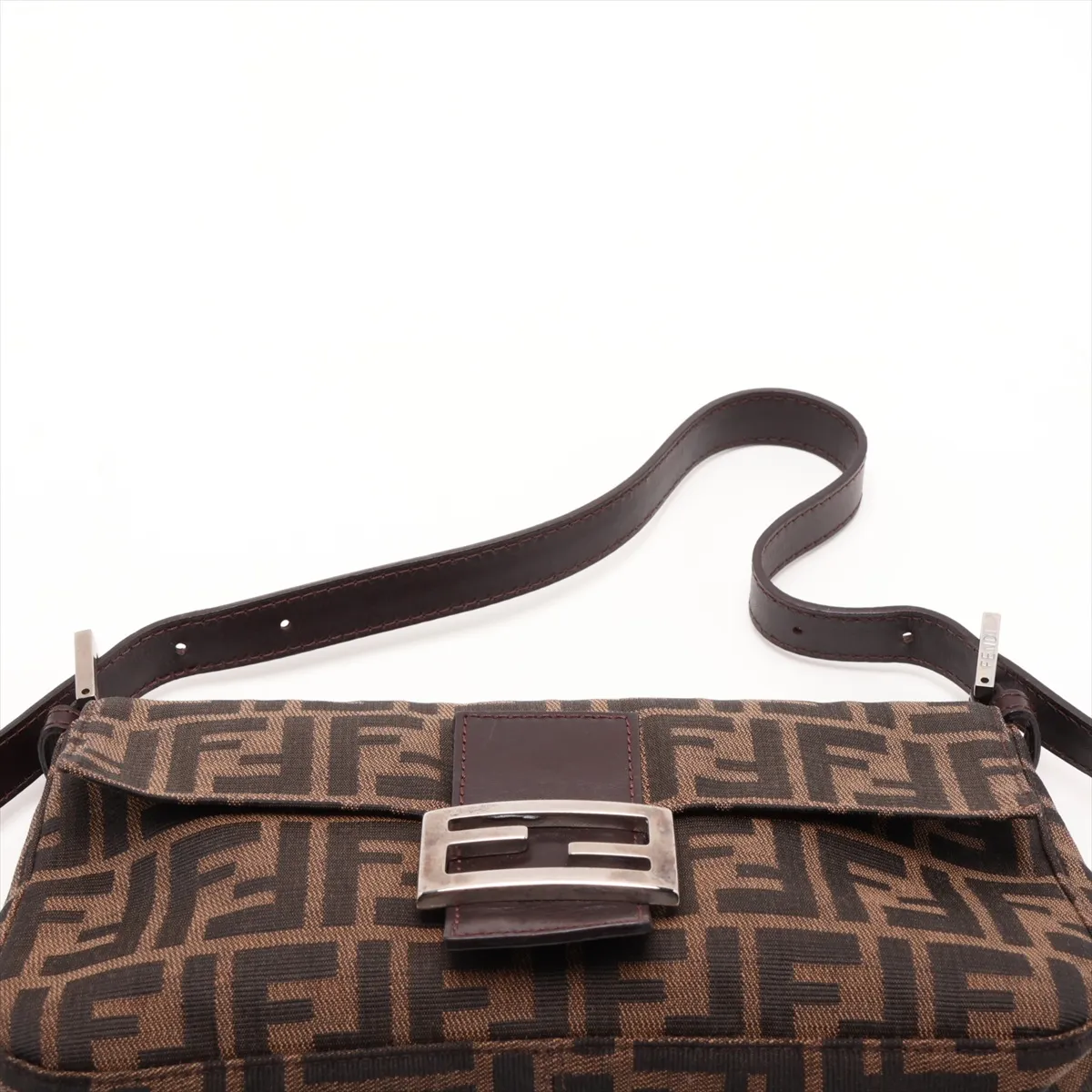 Zucca Mamma Bucket 26424 Canvas x Leather Shoulder Bag Brown — view 6