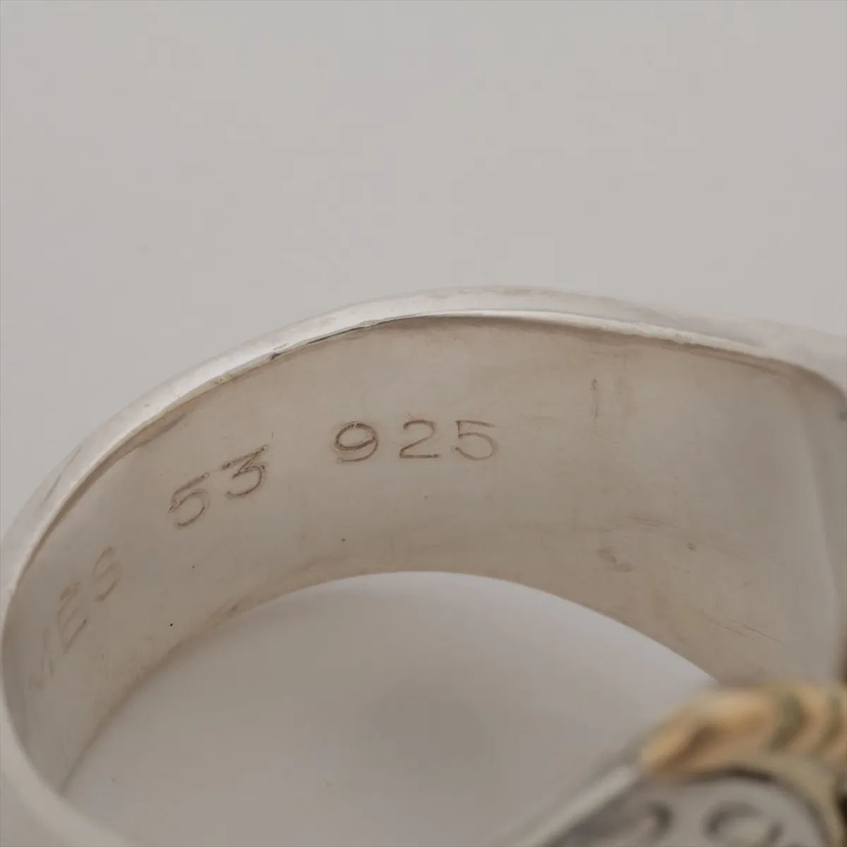 ring, size 53, 925 x 750 mm, 10.0g, gold x silver. Shows signs of wear, — view 4