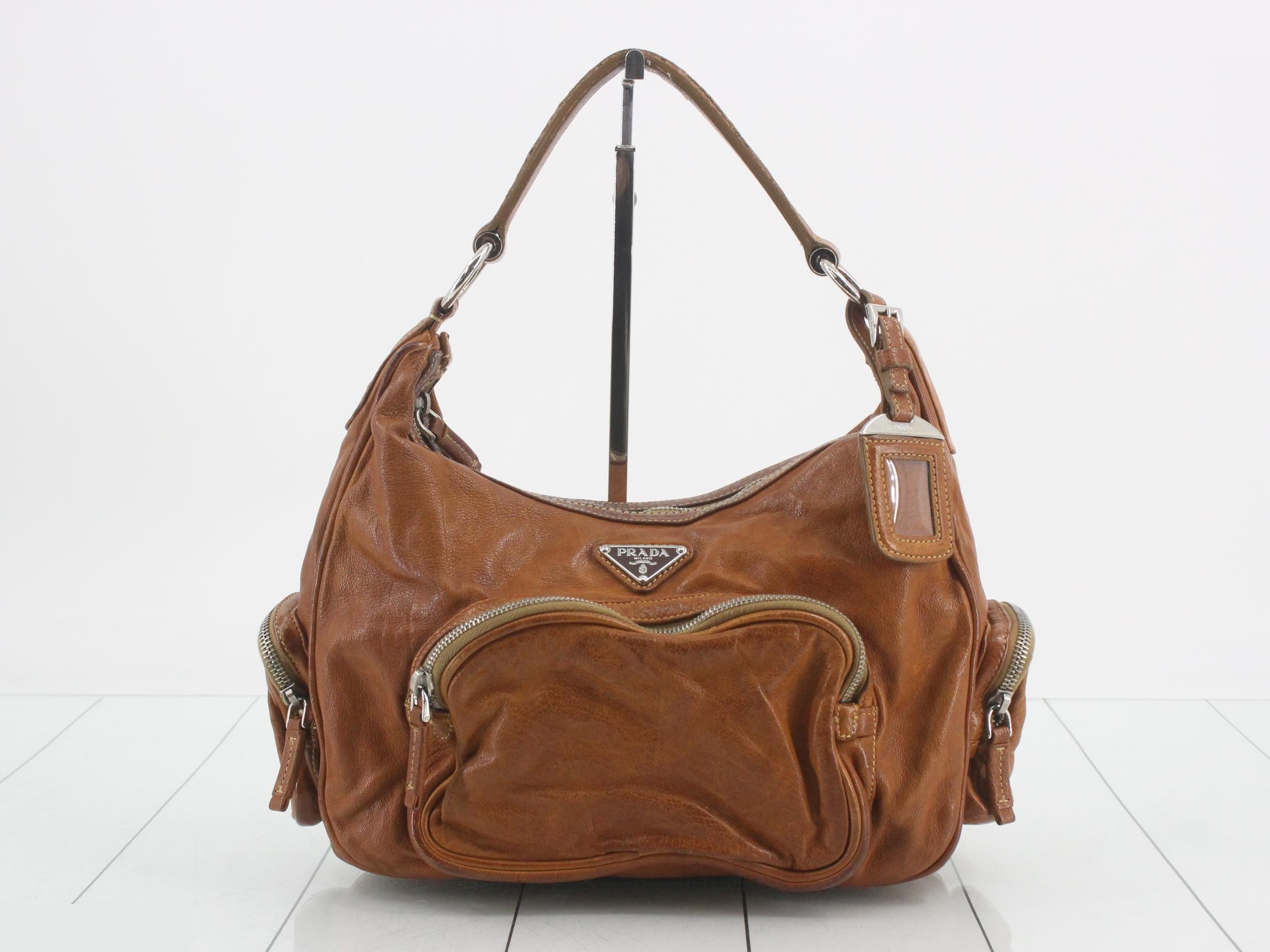 Washed shoulder bag