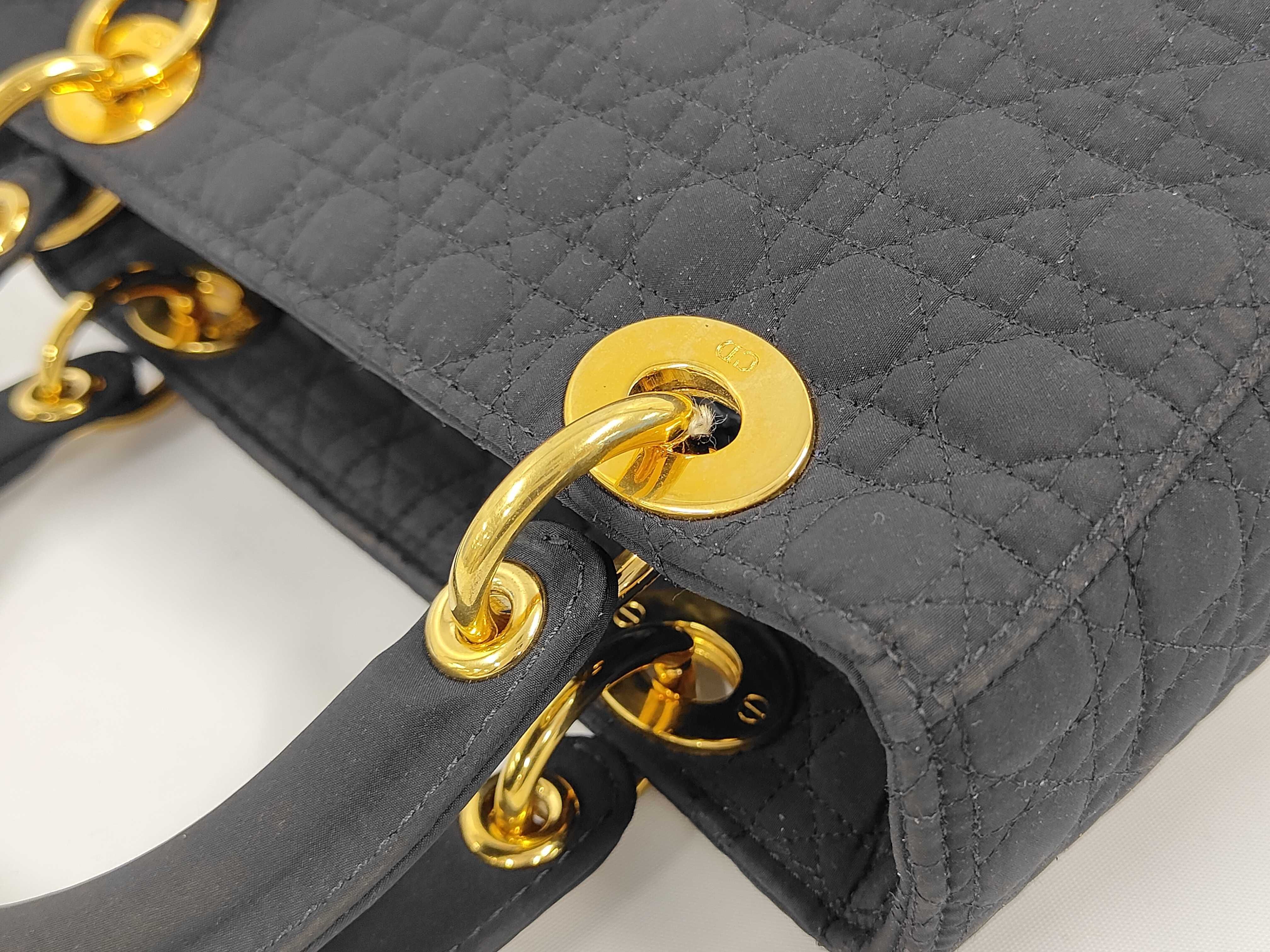 Lady Dior Cannage Nylon Handbag — view 6