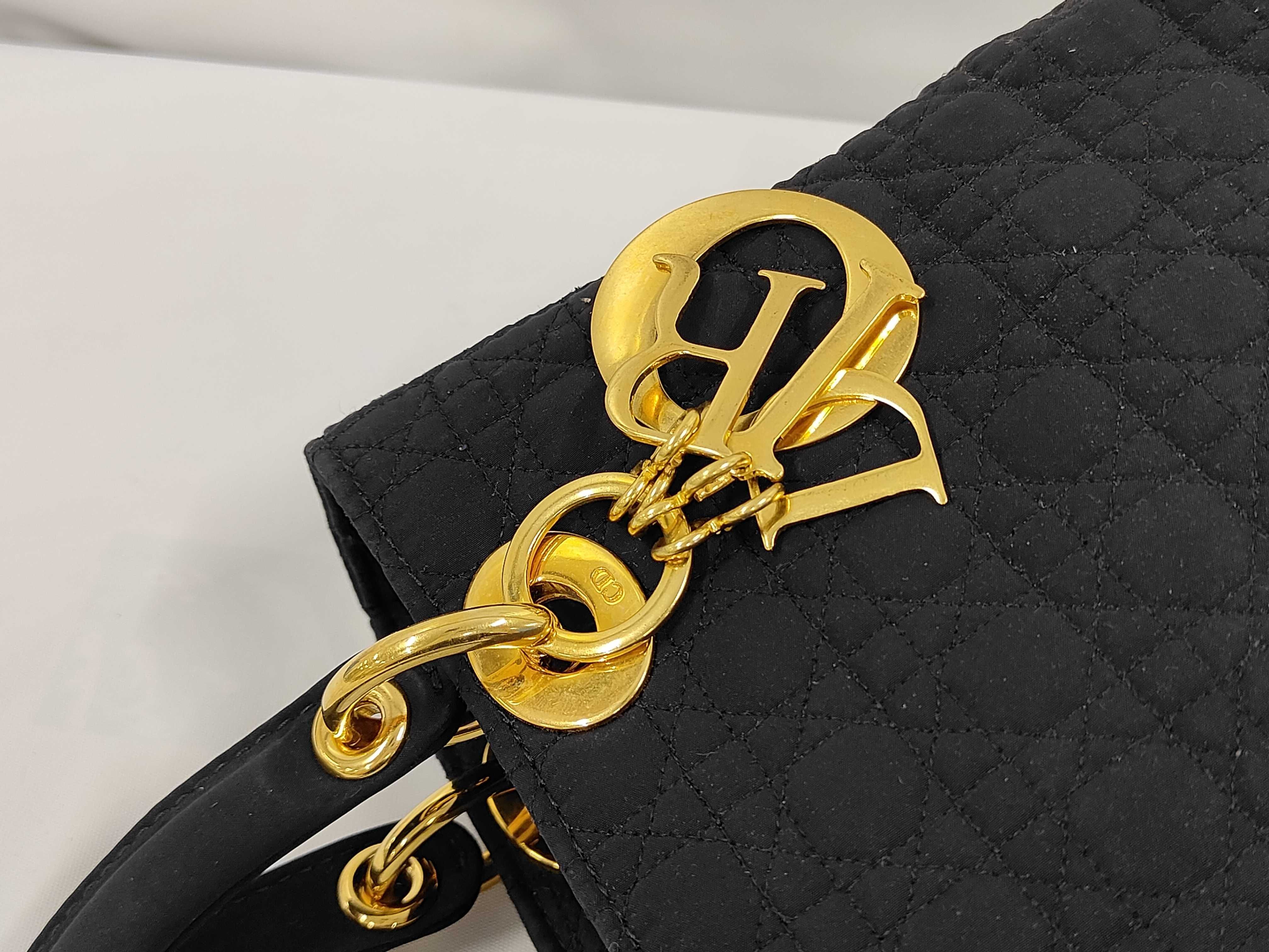 Lady Dior Cannage Nylon Handbag — view 7