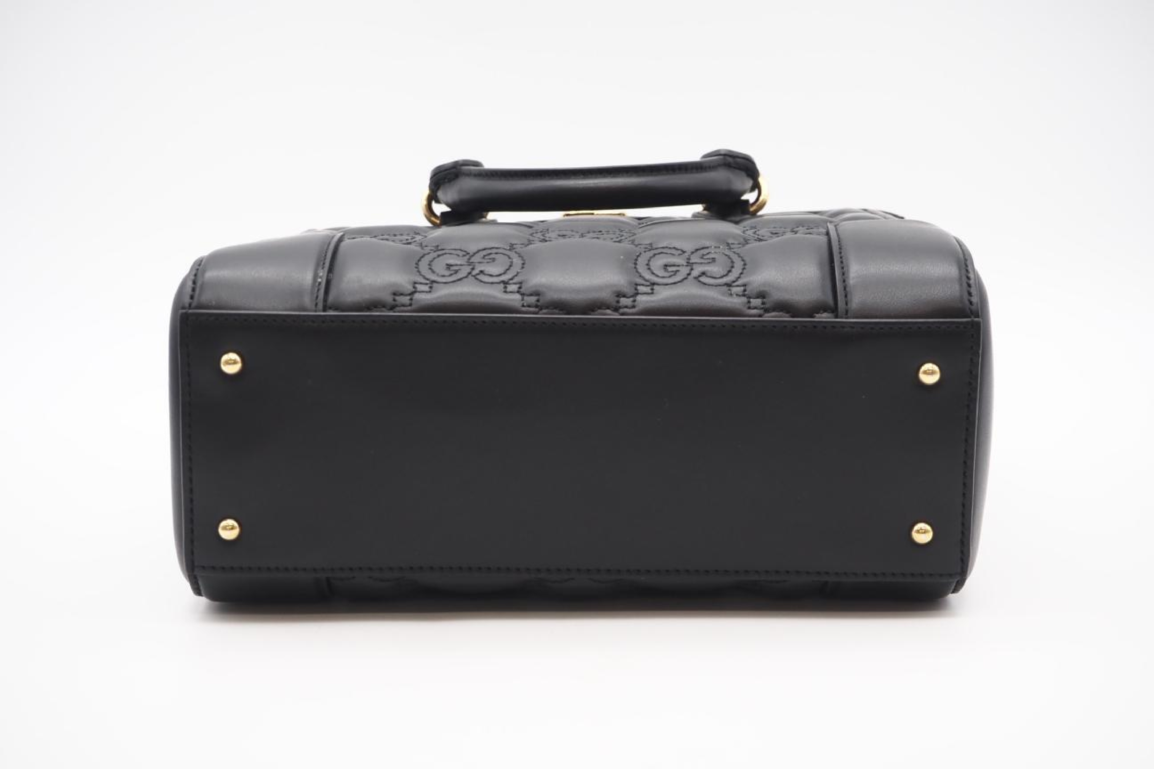 728309 GG Matelassé Leather Quilted Handbag Black Handbag — view 4