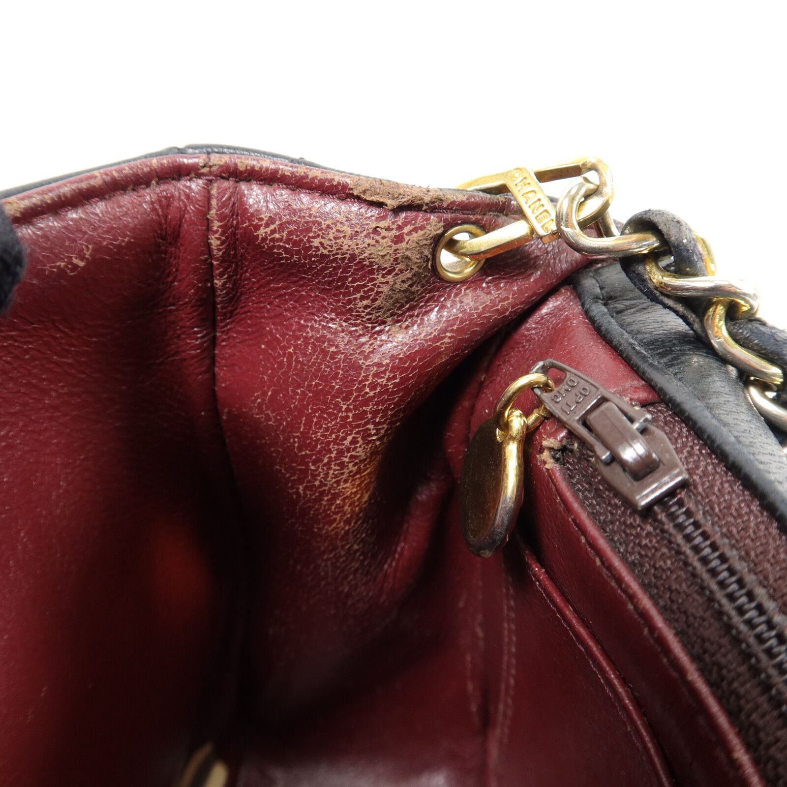 Vintage Black Lambskin Full Flap w/GHW — view 18