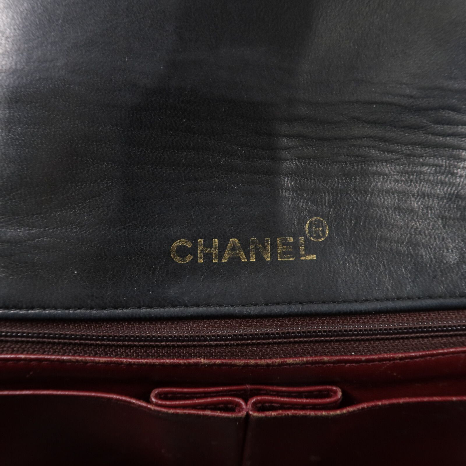 Vintage Black Lambskin Full Flap w/GHW — view 6