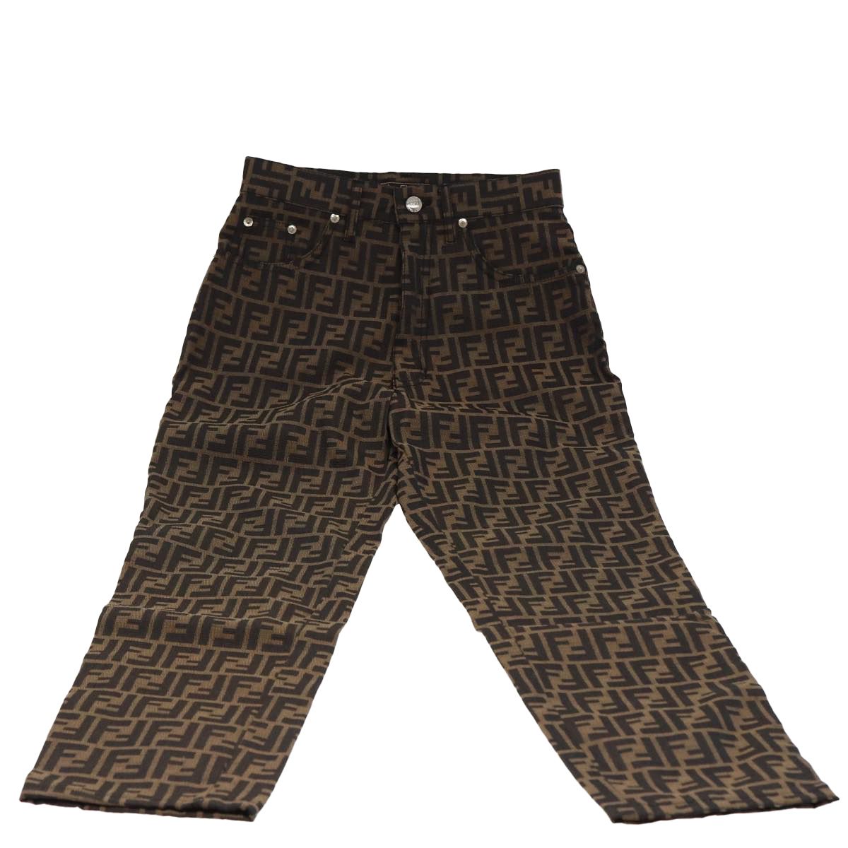 Zucca Canvas Pants Black Brown Auth — view 2