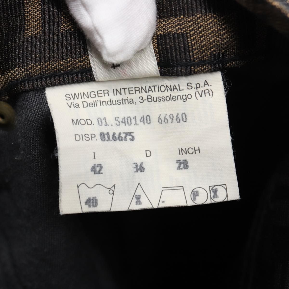 Zucca Canvas Pants Black Brown Auth — view 12
