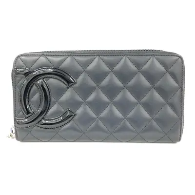 Lambskin Cambon Round Zipped Wallet