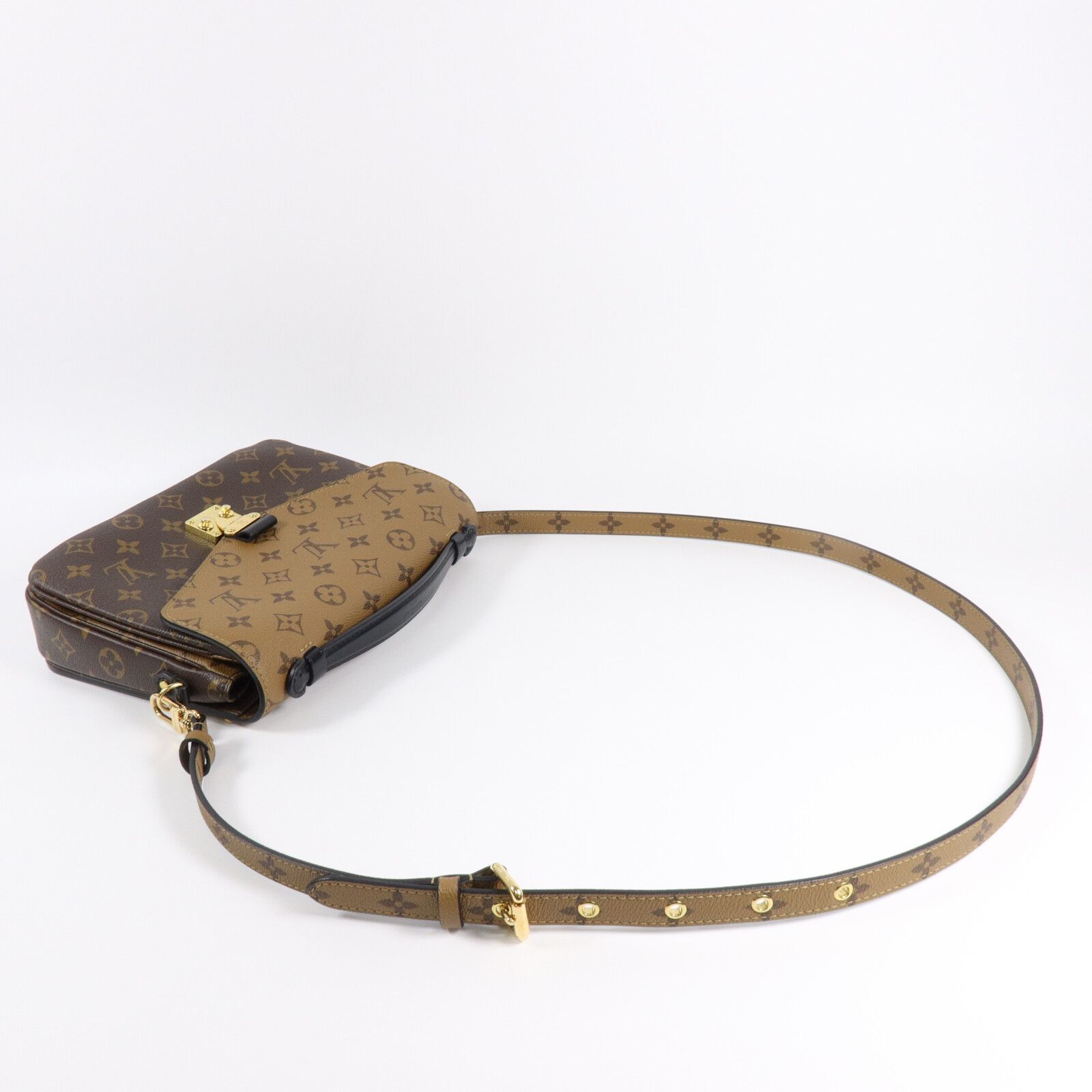 Monogram/monogram Reverse Pochette Metis Hand-turned Shoulder And Back Bag Brown 2way Shoulder Bag — view 9