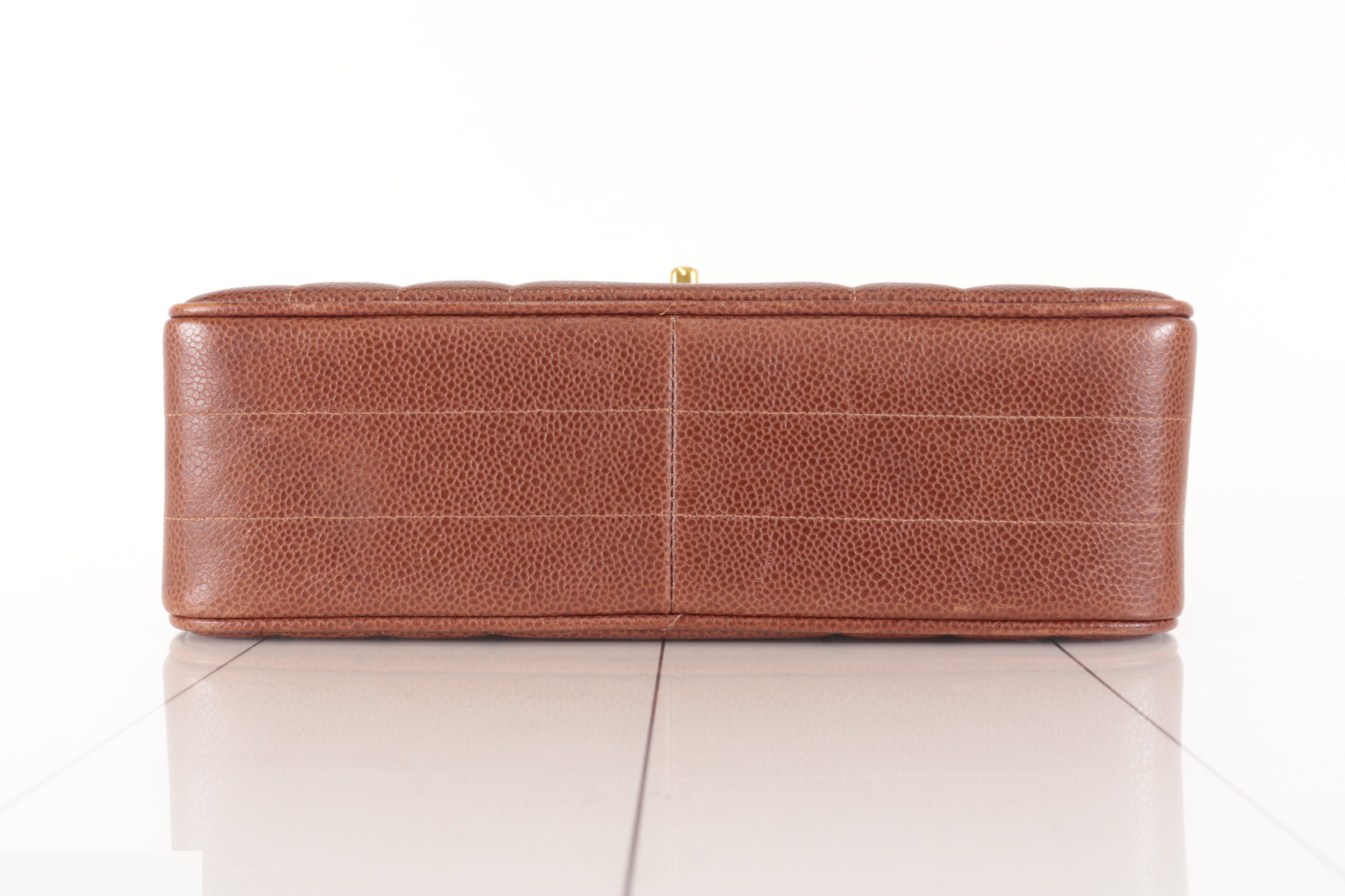 Caviar leather handbag, brown, unit number 3. — view 7