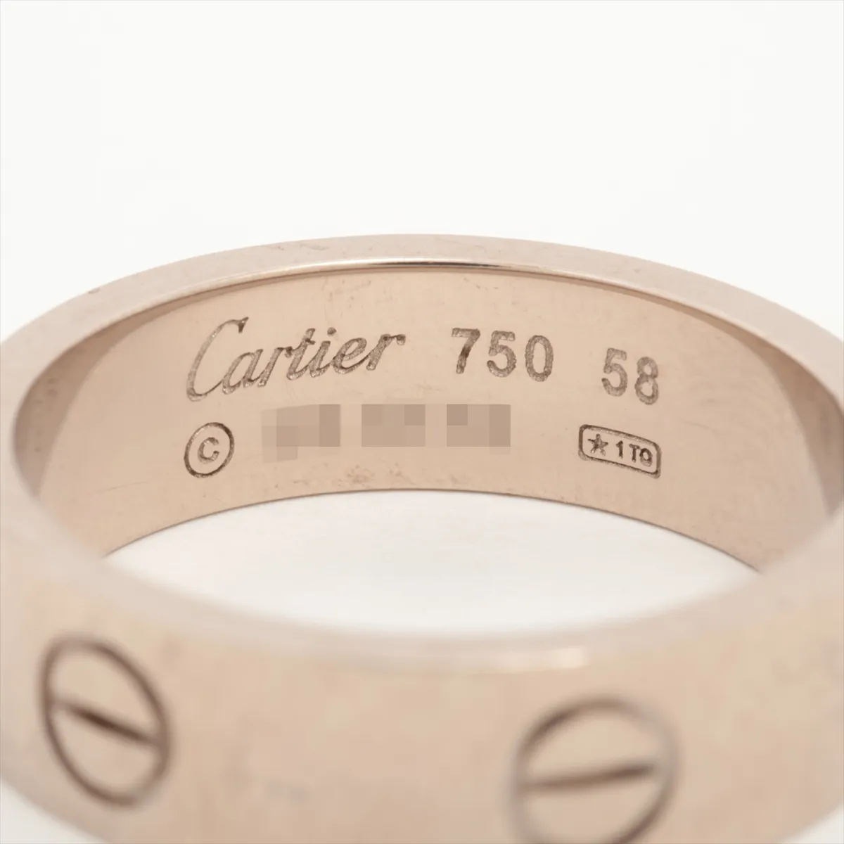 Love Ring 750 (WG) 8.8g Size 58 BS5176 — view 3