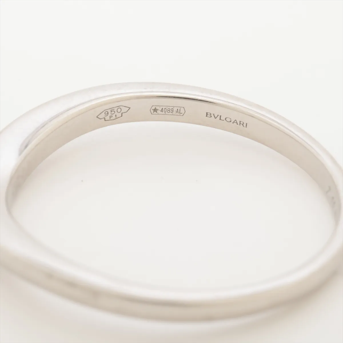 Bulgari Fedi 1P Diamond Ring Pt950 4.0g Initial 7MH111 360554 QR code readable — view 3