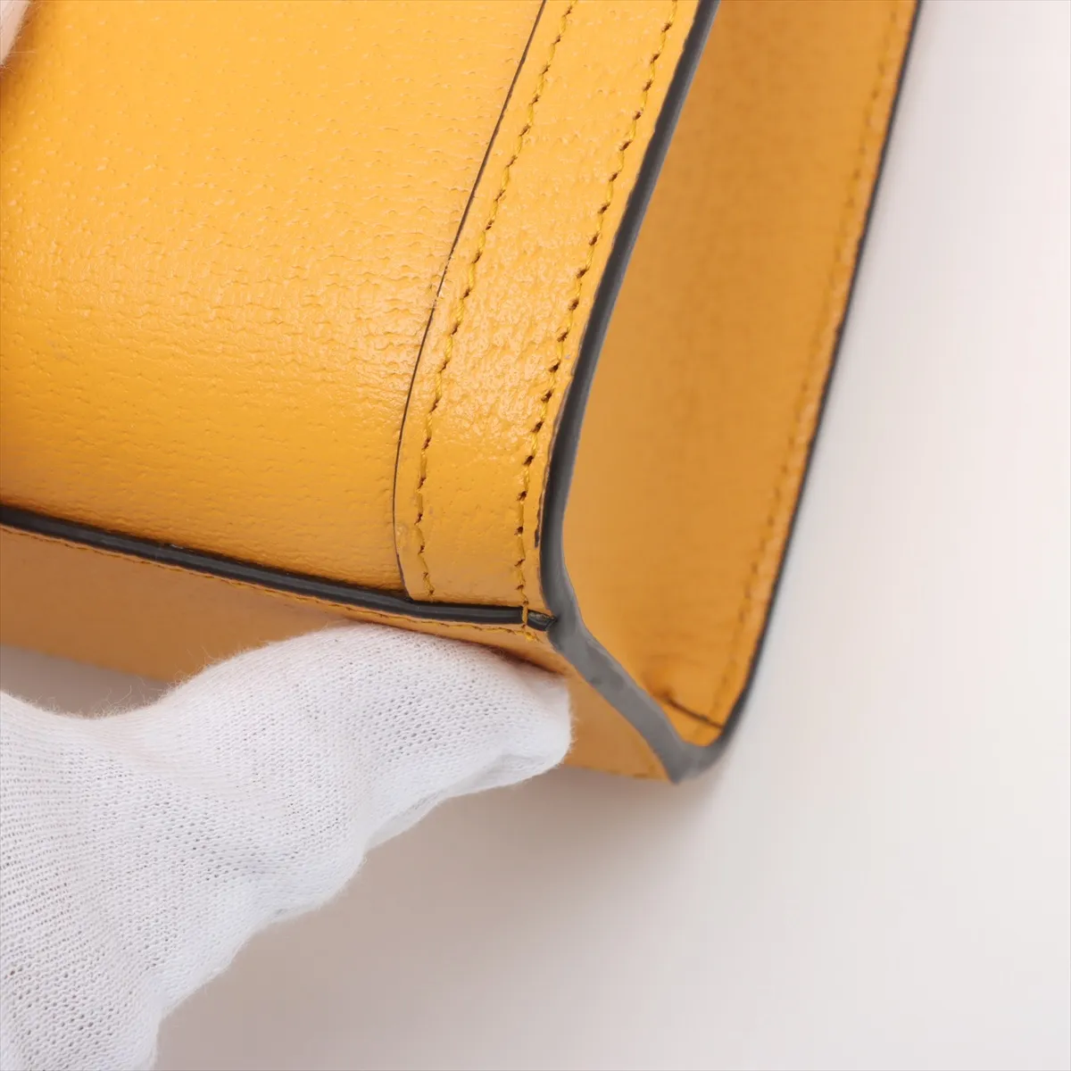 Bamboo Diana Leather 2-Way Handbag, Yellow, 702721 — view 14