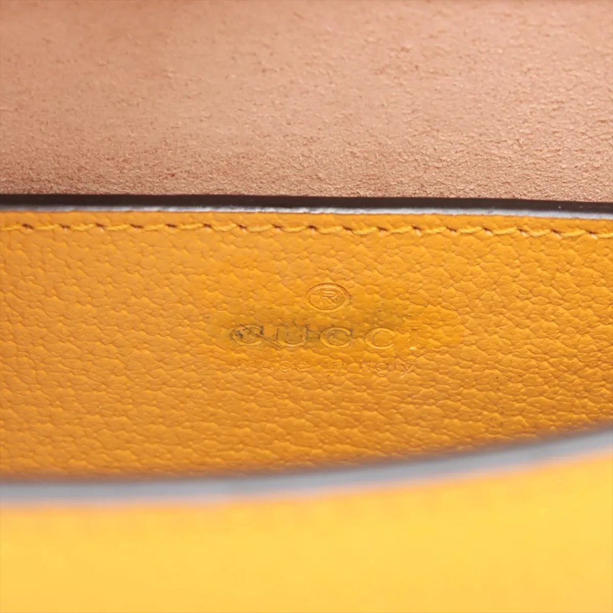 Bamboo Diana Leather 2-Way Handbag, Yellow, 702721 — view 9