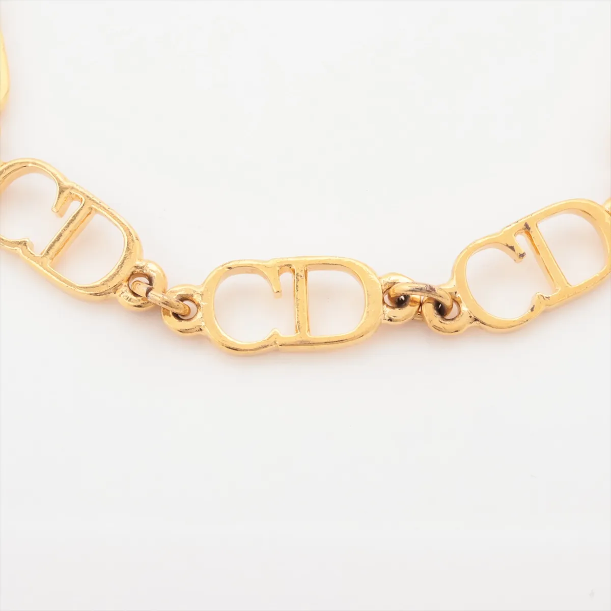 CD logo bracelet, GP gold. Shows signs of wear, — view 2