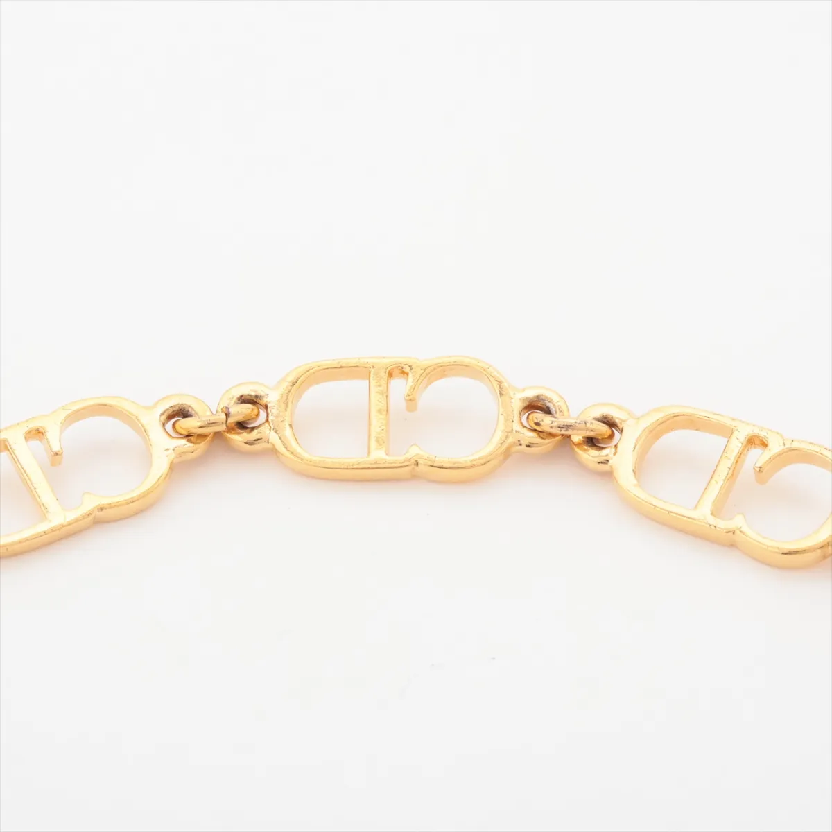 CD logo bracelet, GP gold. Shows signs of wear, — view 3