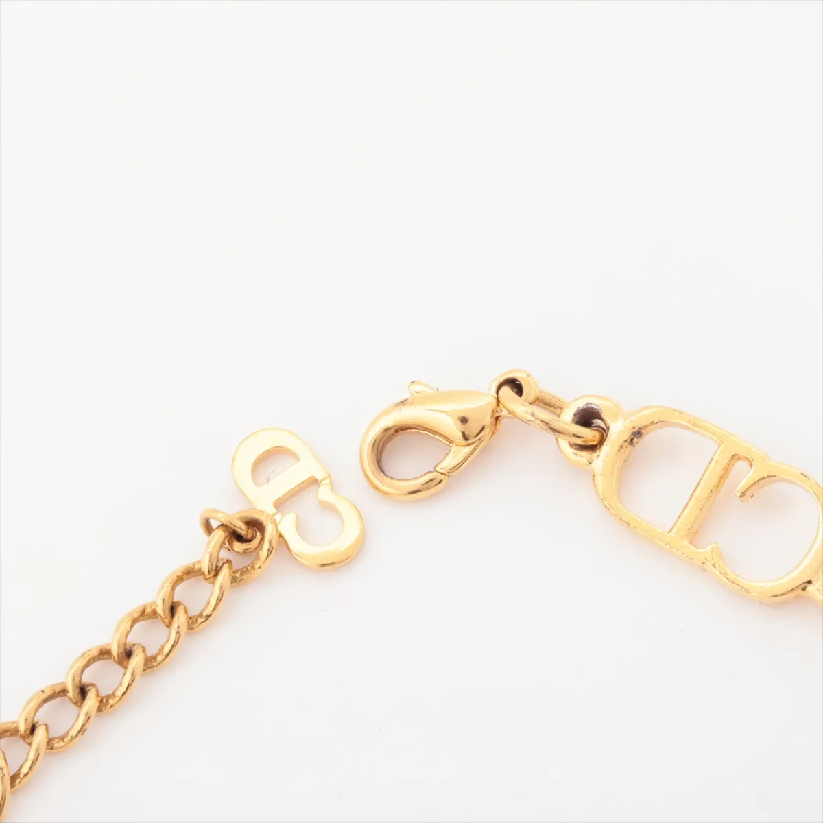 CD logo bracelet, GP gold. Shows signs of wear, — view 4