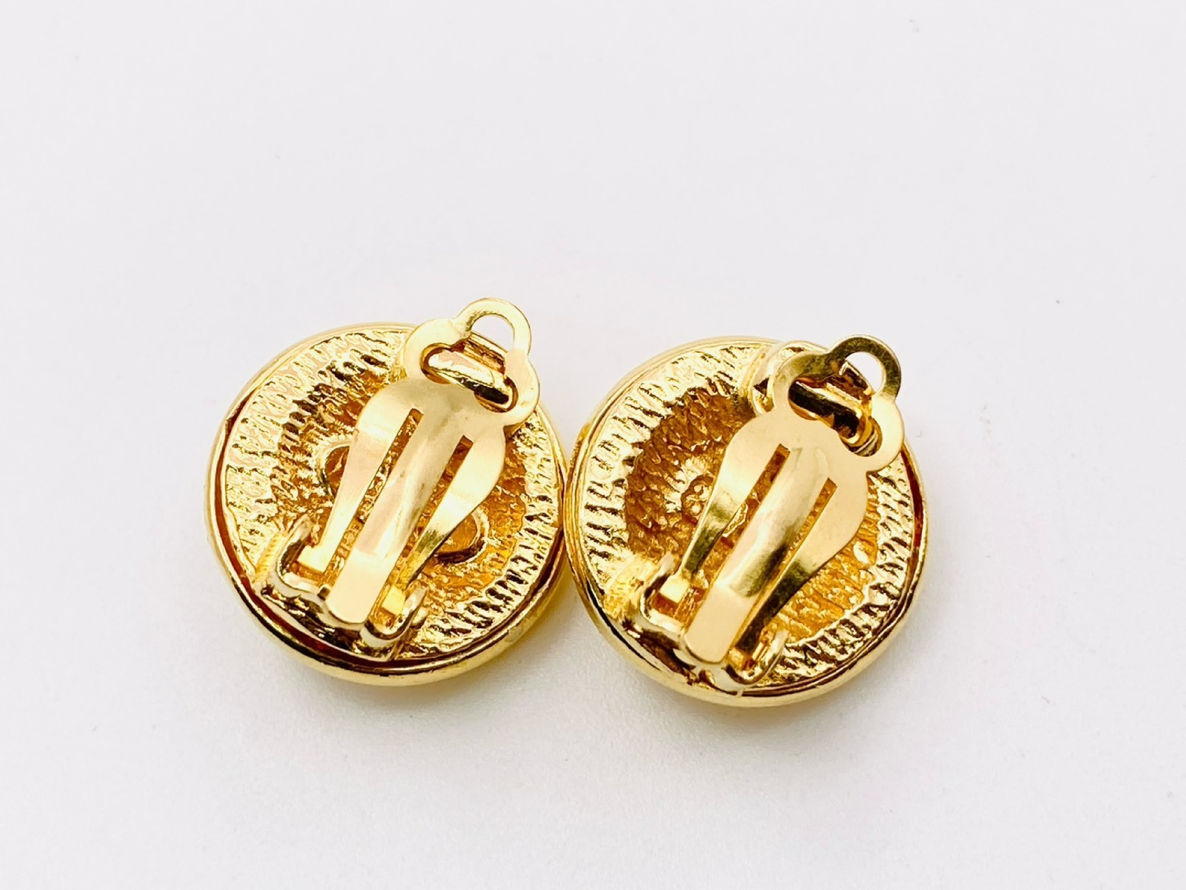 Coco Mark Round Circle Earrings (with comments) 93P/2935 Gold Earrings — view 2