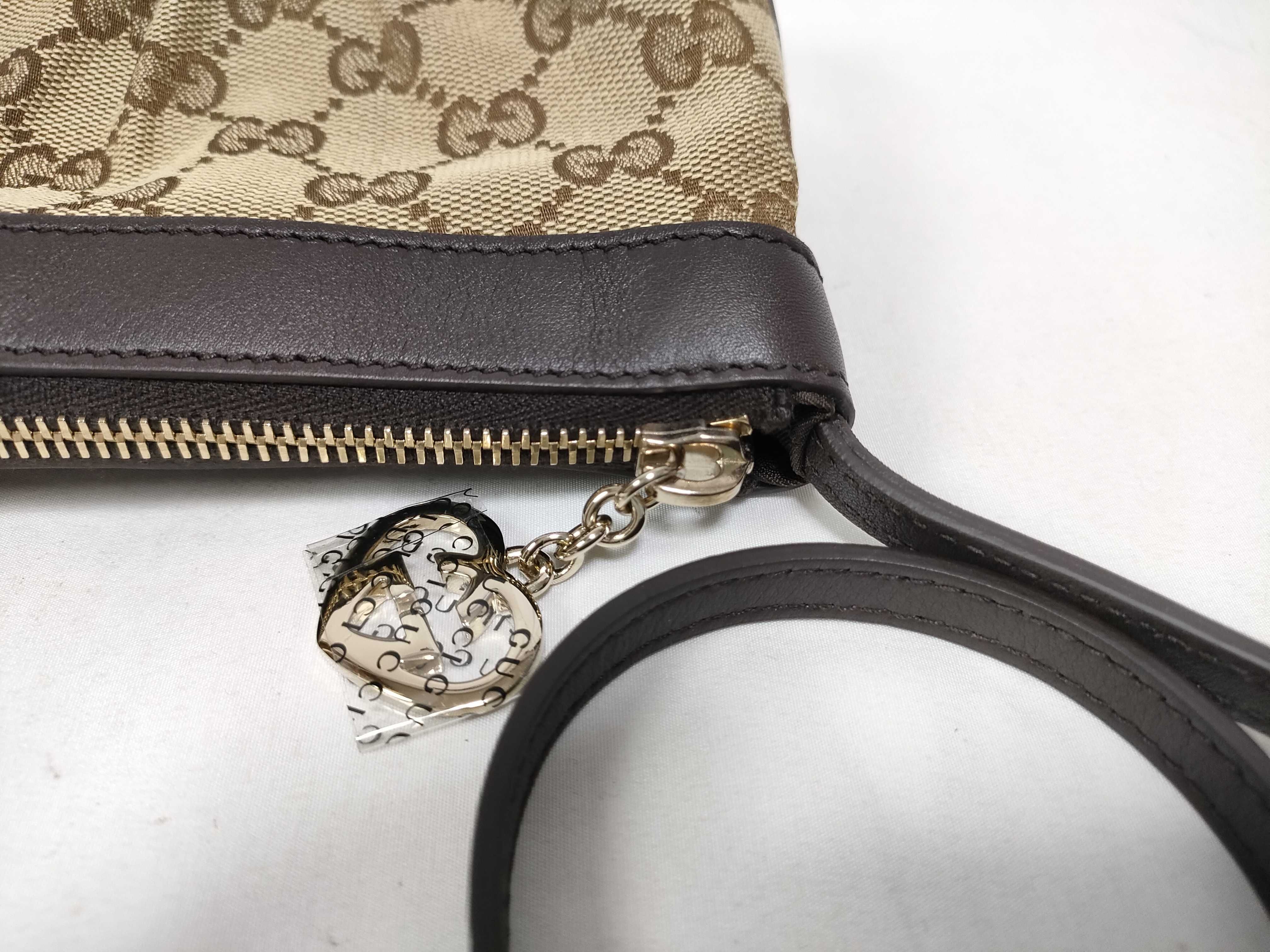 GG Canvas Mini Shoulder Bag with Heart Charm (Item No. 256899) ​​- Comes with Box - Shoulder Bag — view 11