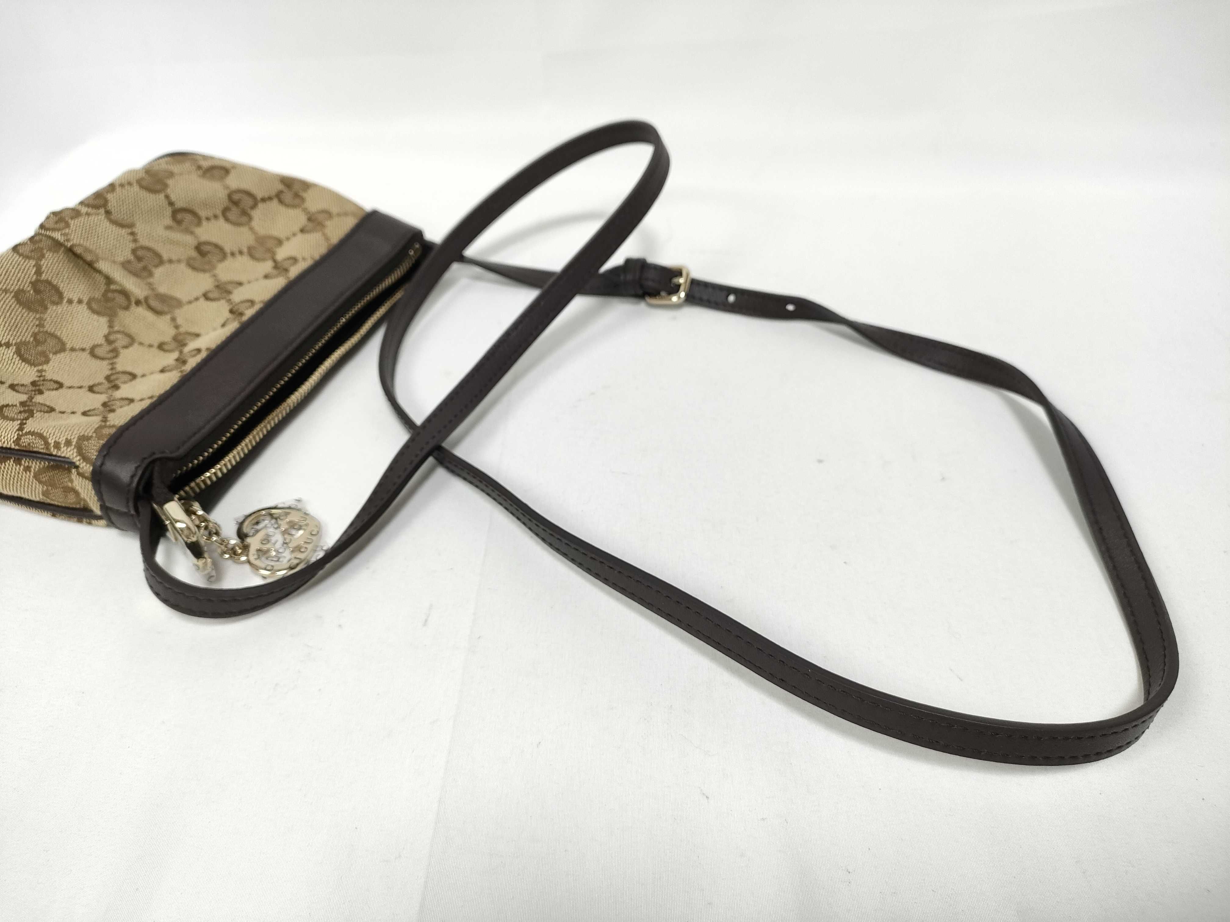 GG Canvas Mini Shoulder Bag with Heart Charm (Item No. 256899) ​​- Comes with Box - Shoulder Bag — view 7