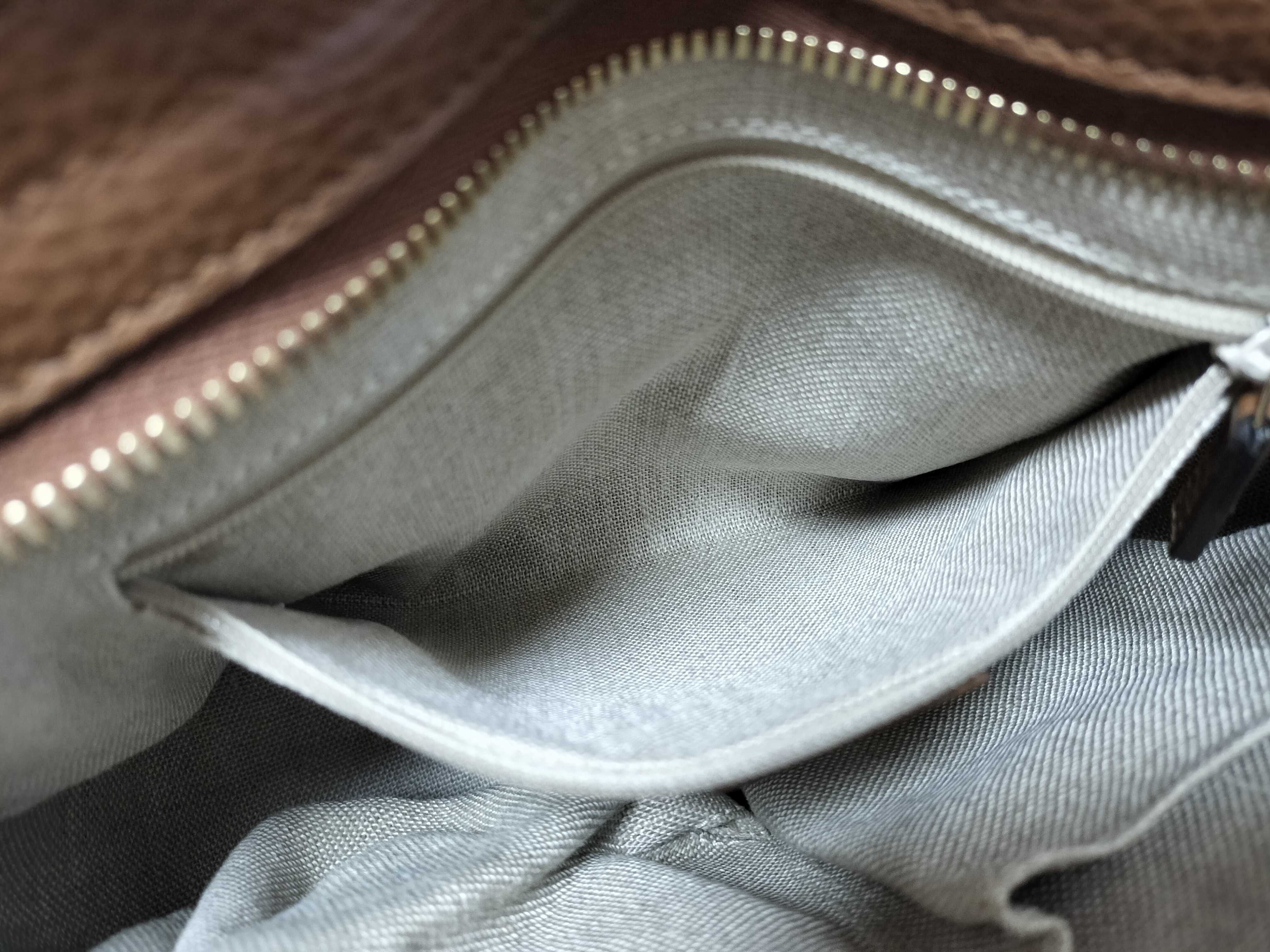 GG Canvas Gucci GG Canvas x Leather 2-Way Handbag Beige x Brown 449241 Outlet 493075 Handbag — view 11
