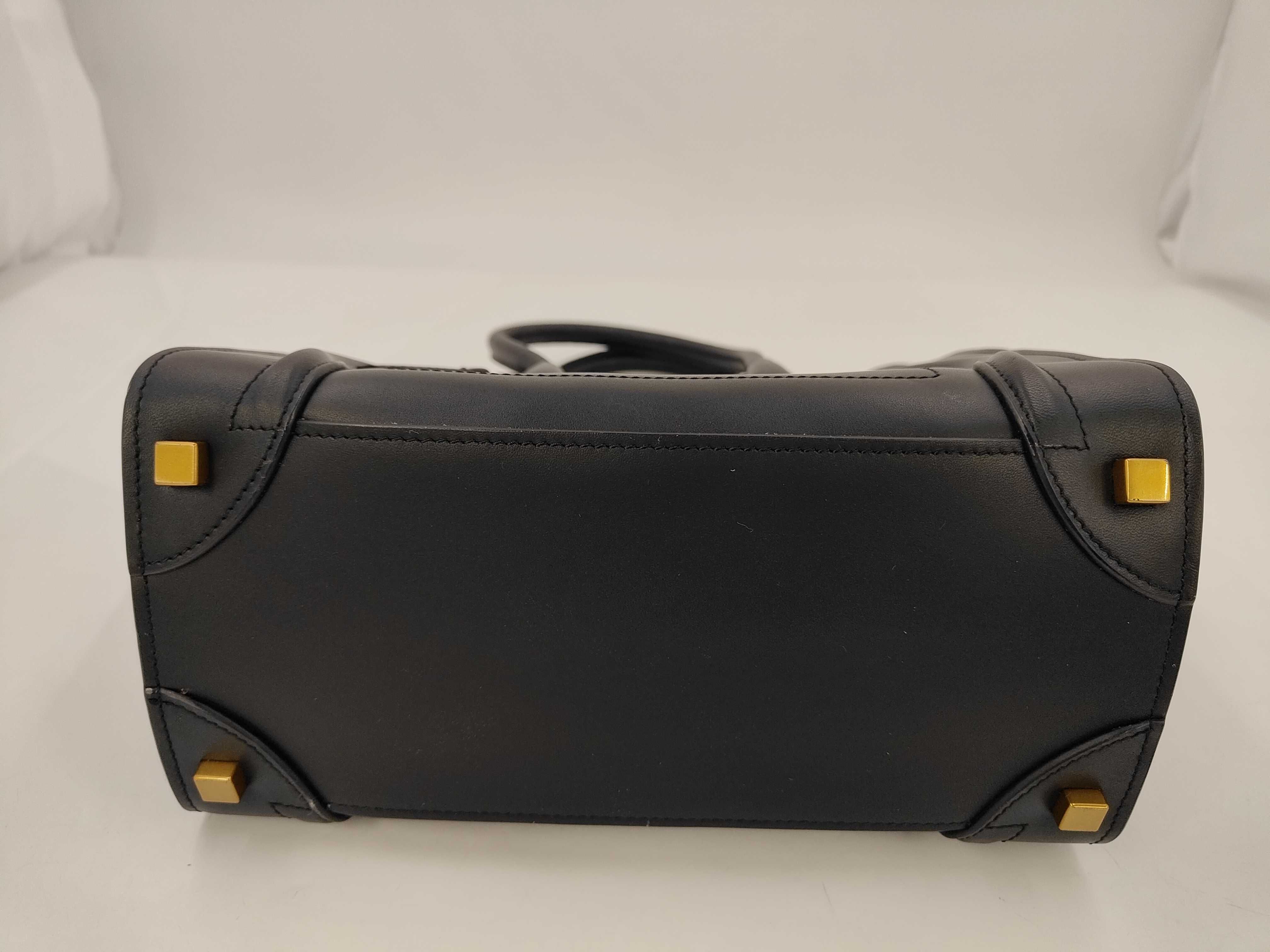 Luggage Micro Shopper Leather Black Handbag — view 6