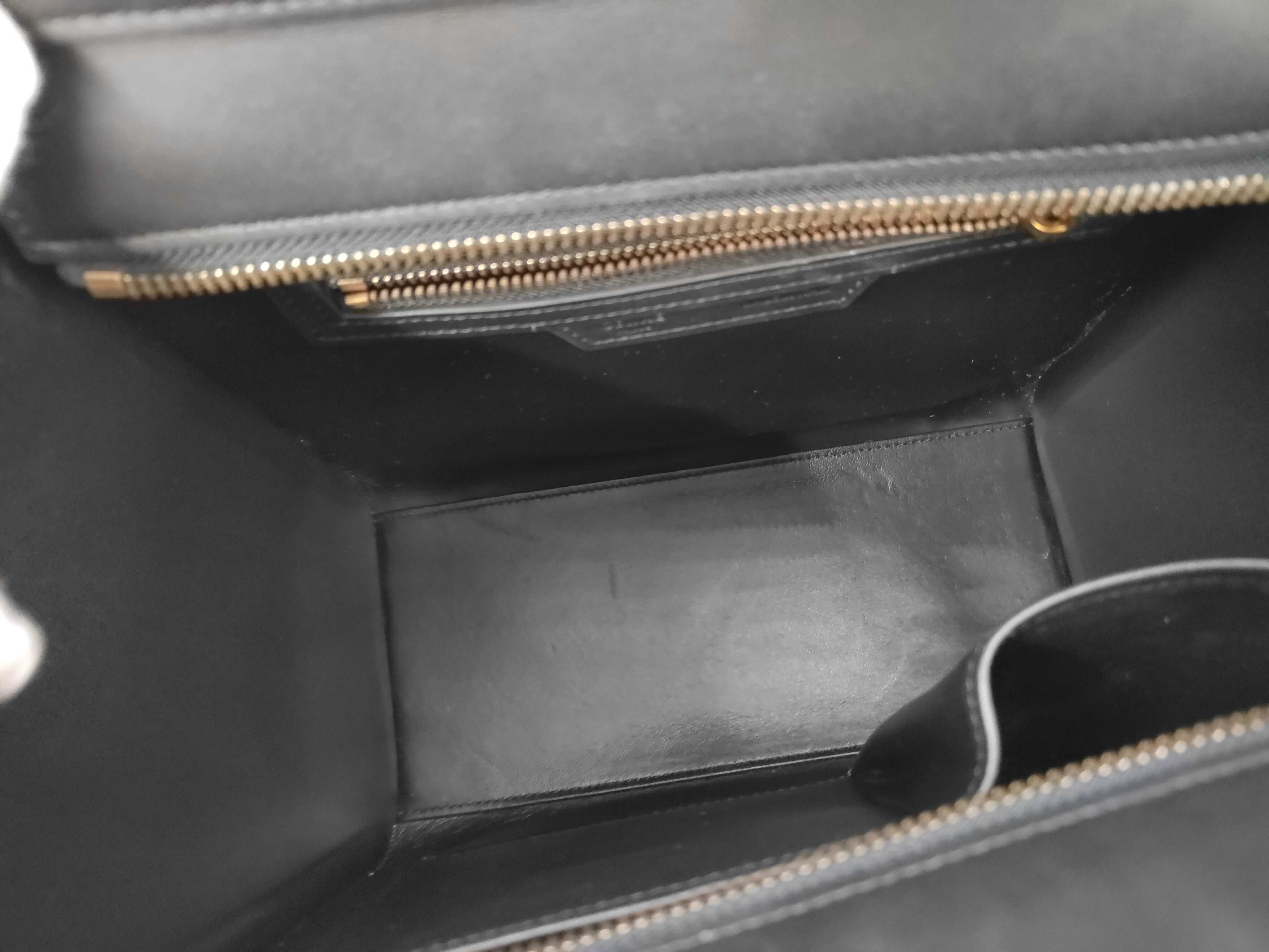Luggage Micro Shopper Leather Black Handbag — view 8