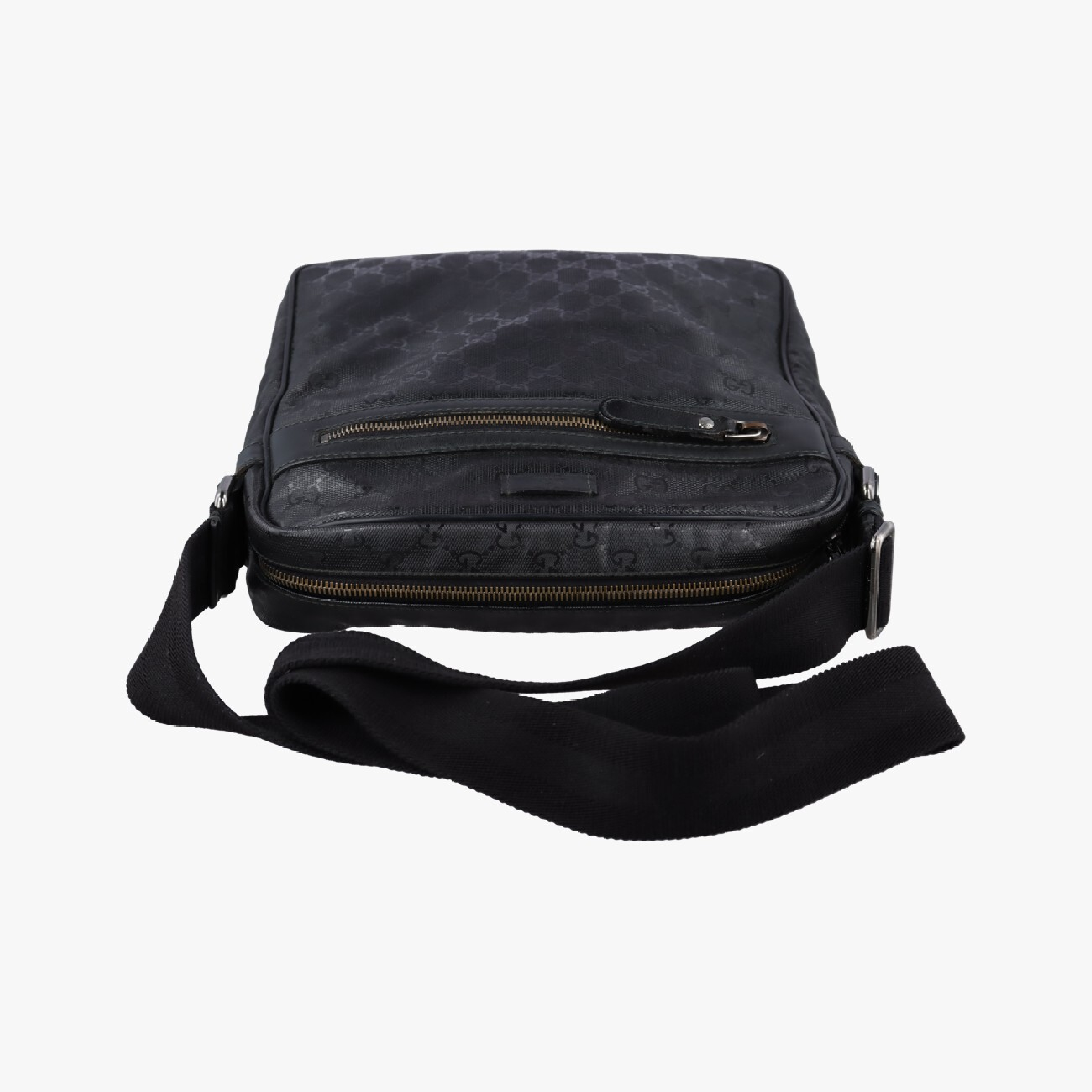 GG Imprime Messenger Bag, Black PVC Coated Canvas, 201448 G5540557 Shoulder Bag — view 5