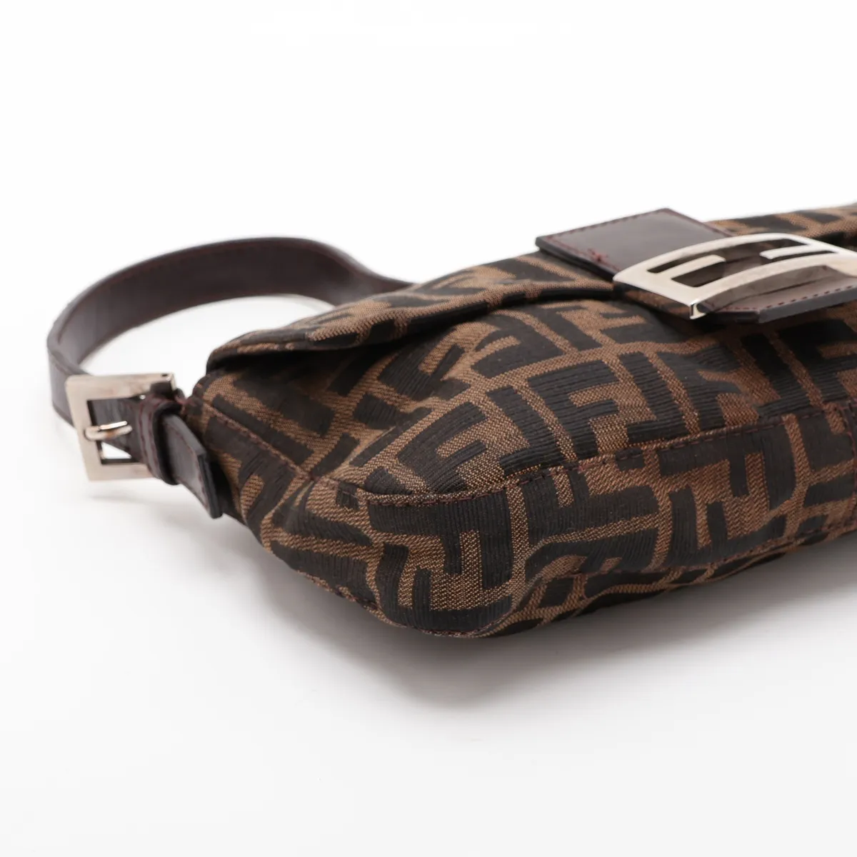 Zucca Mamma Bucket 26424 Canvas x Leather Shoulder Bag Brown — view 4