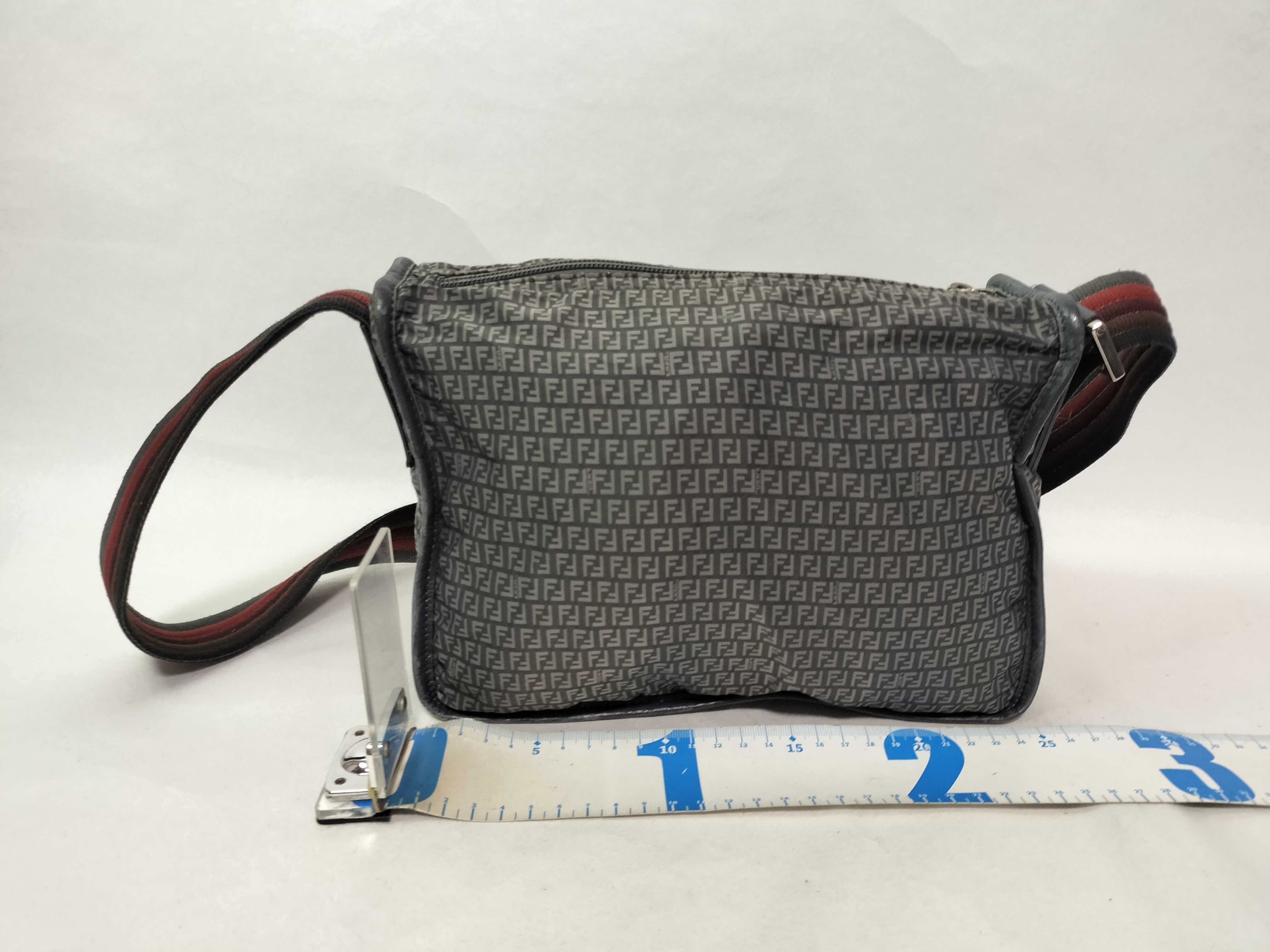 Zucca pattern Fendi Zucchino leather micro shoulder bag — view 2