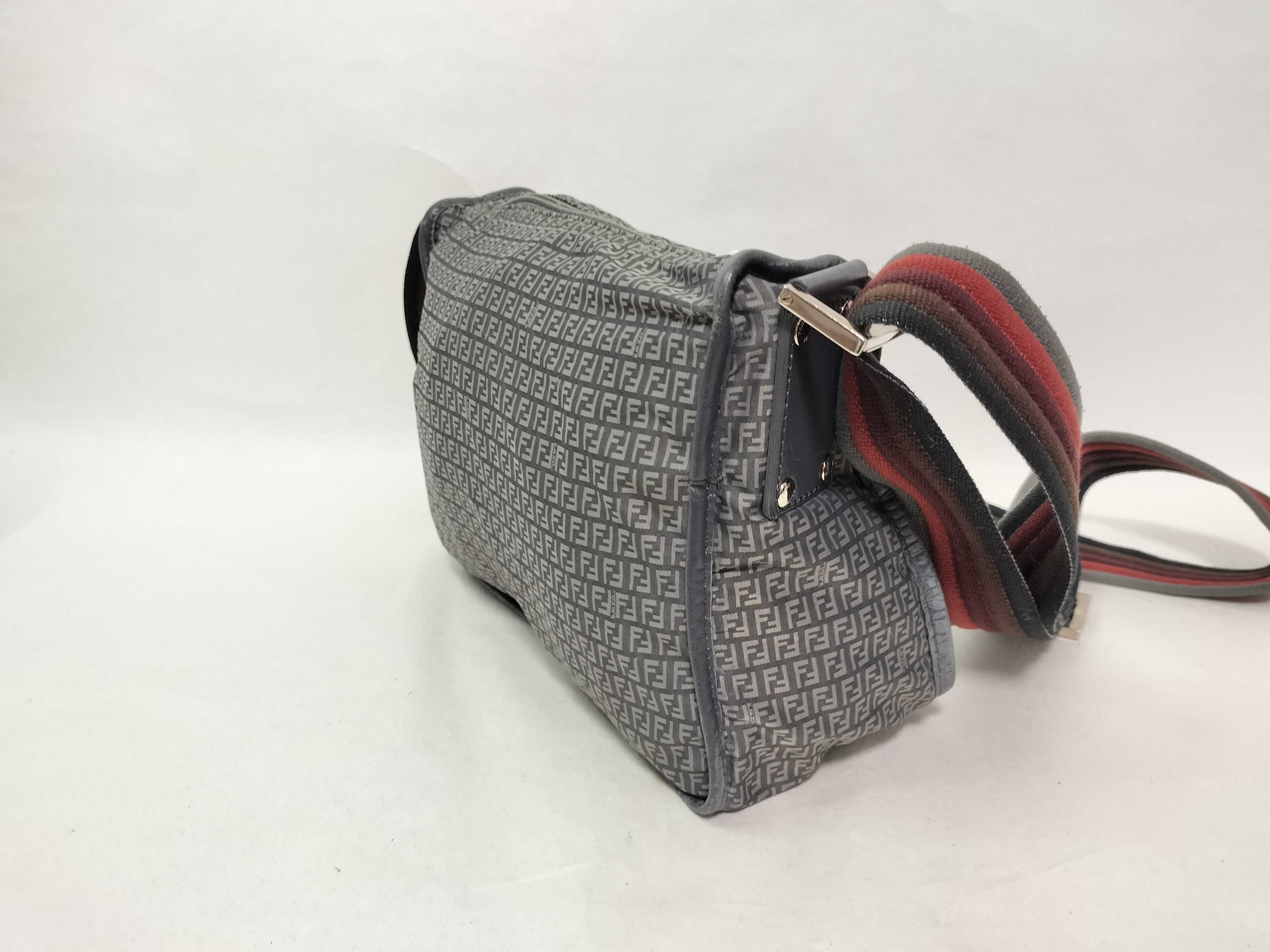 Zucca pattern Fendi Zucchino leather micro shoulder bag — view 3