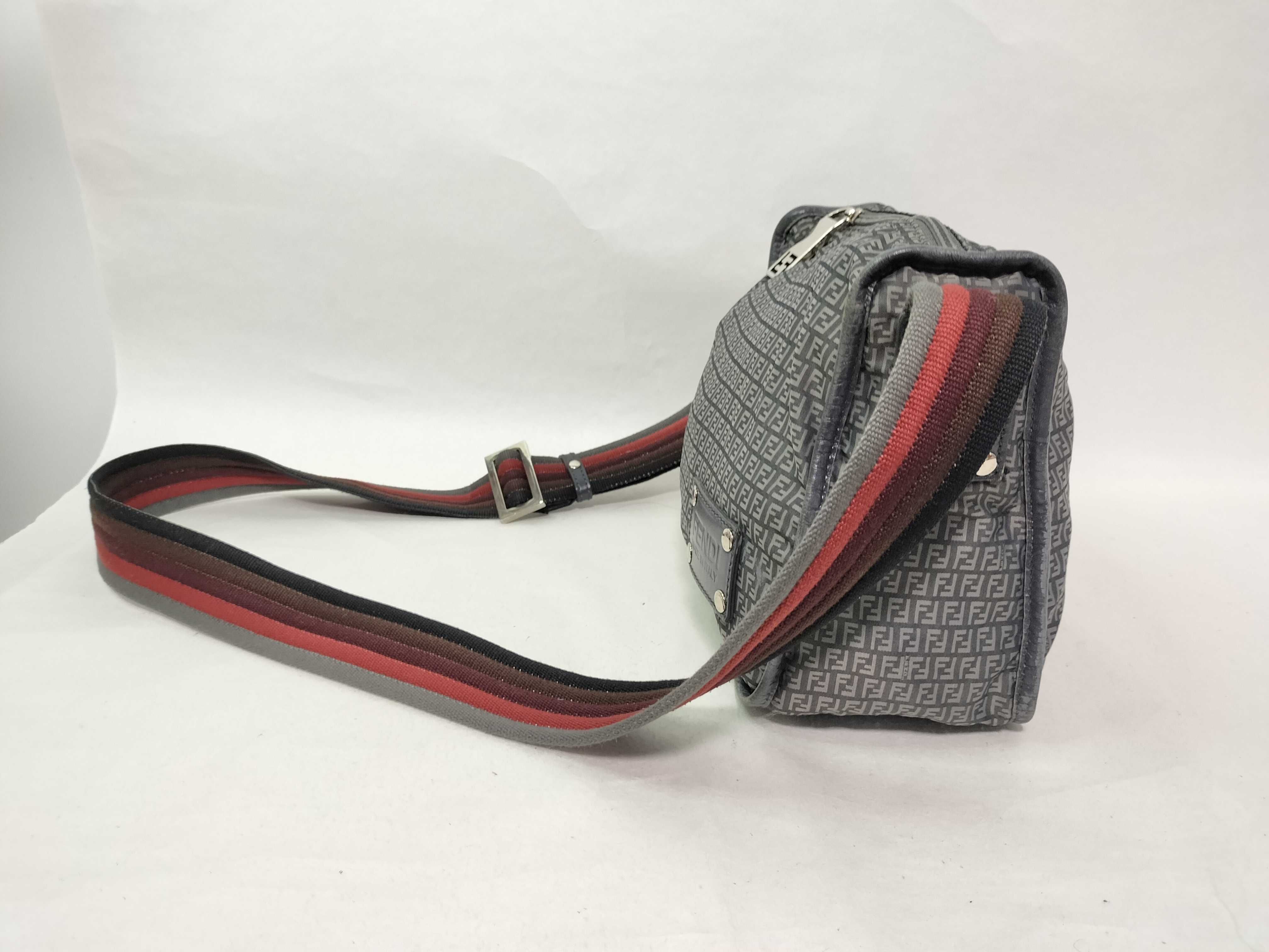 Zucca pattern Fendi Zucchino leather micro shoulder bag — view 4