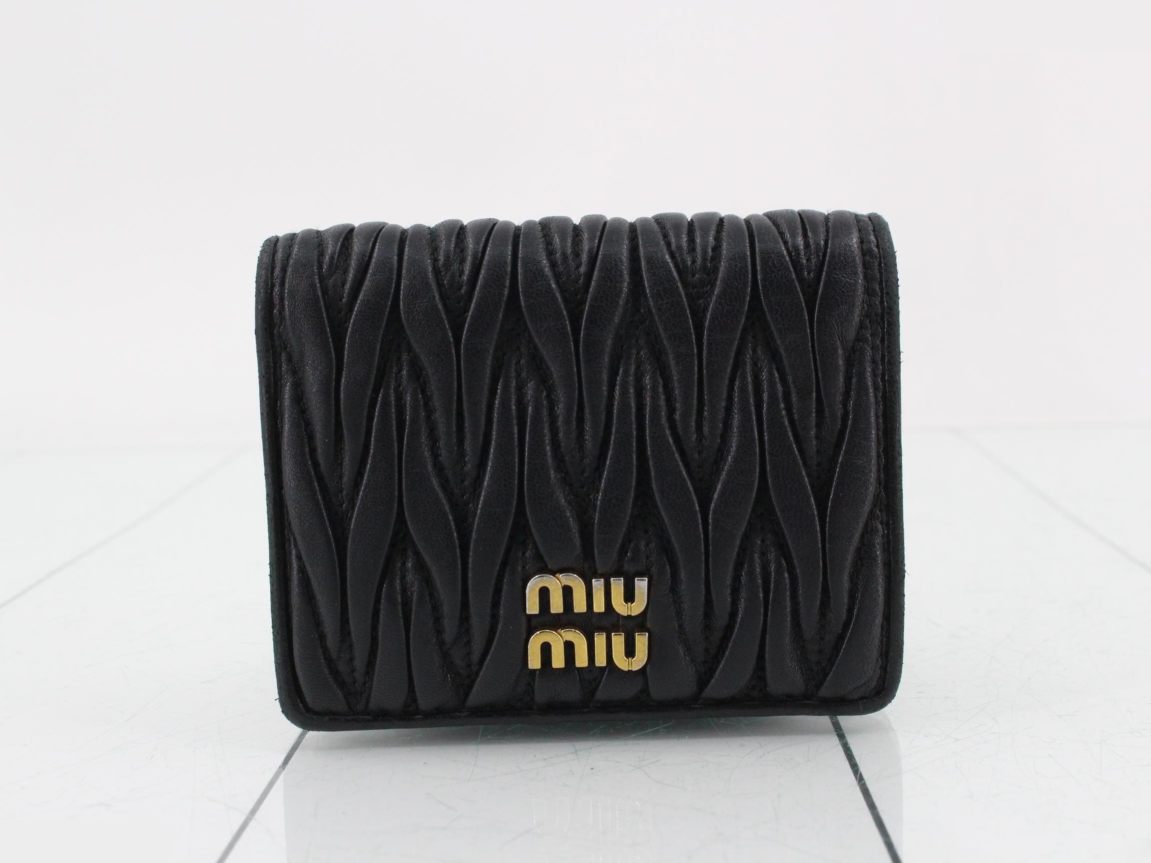 Compact Wallet, Nappa Leather, Black