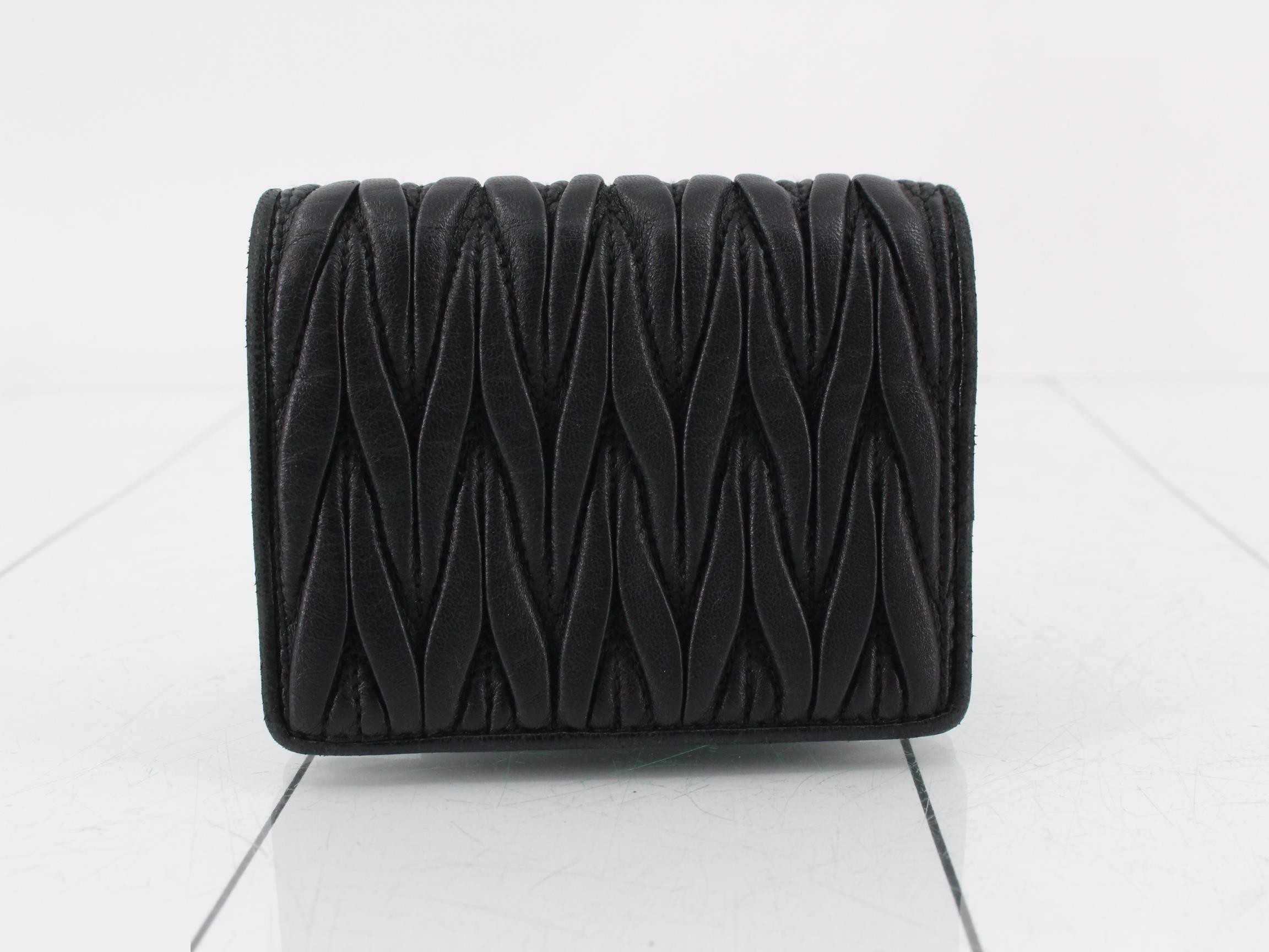 Compact Wallet, Nappa Leather, Black — view 2