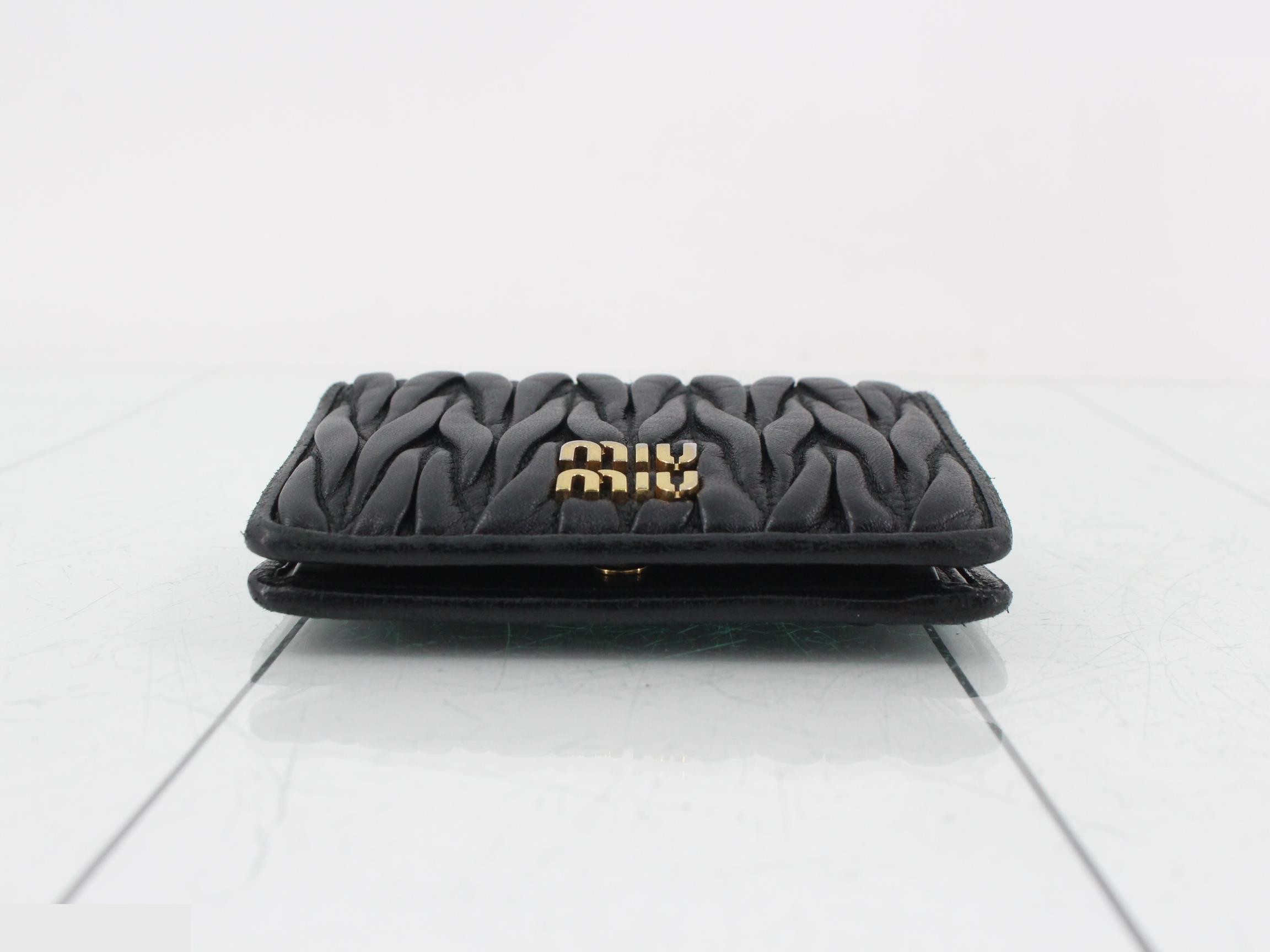 Compact Wallet, Nappa Leather, Black — view 3