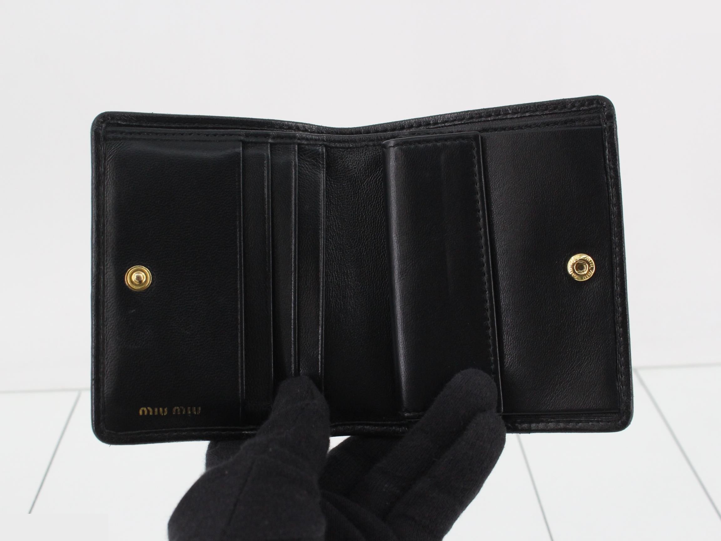 Compact Wallet, Nappa Leather, Black — view 4