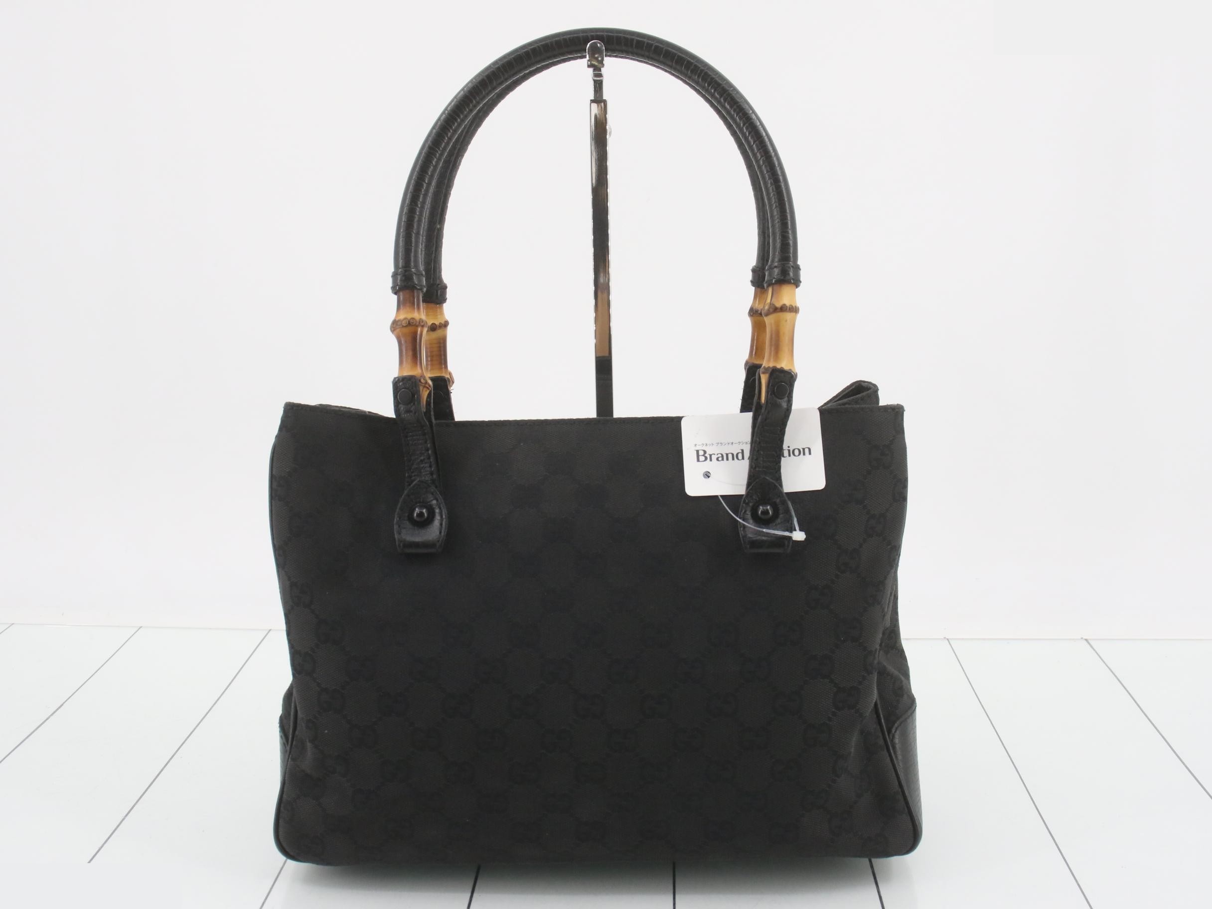 GG Canvas Bamboo Tote Bag — view 2
