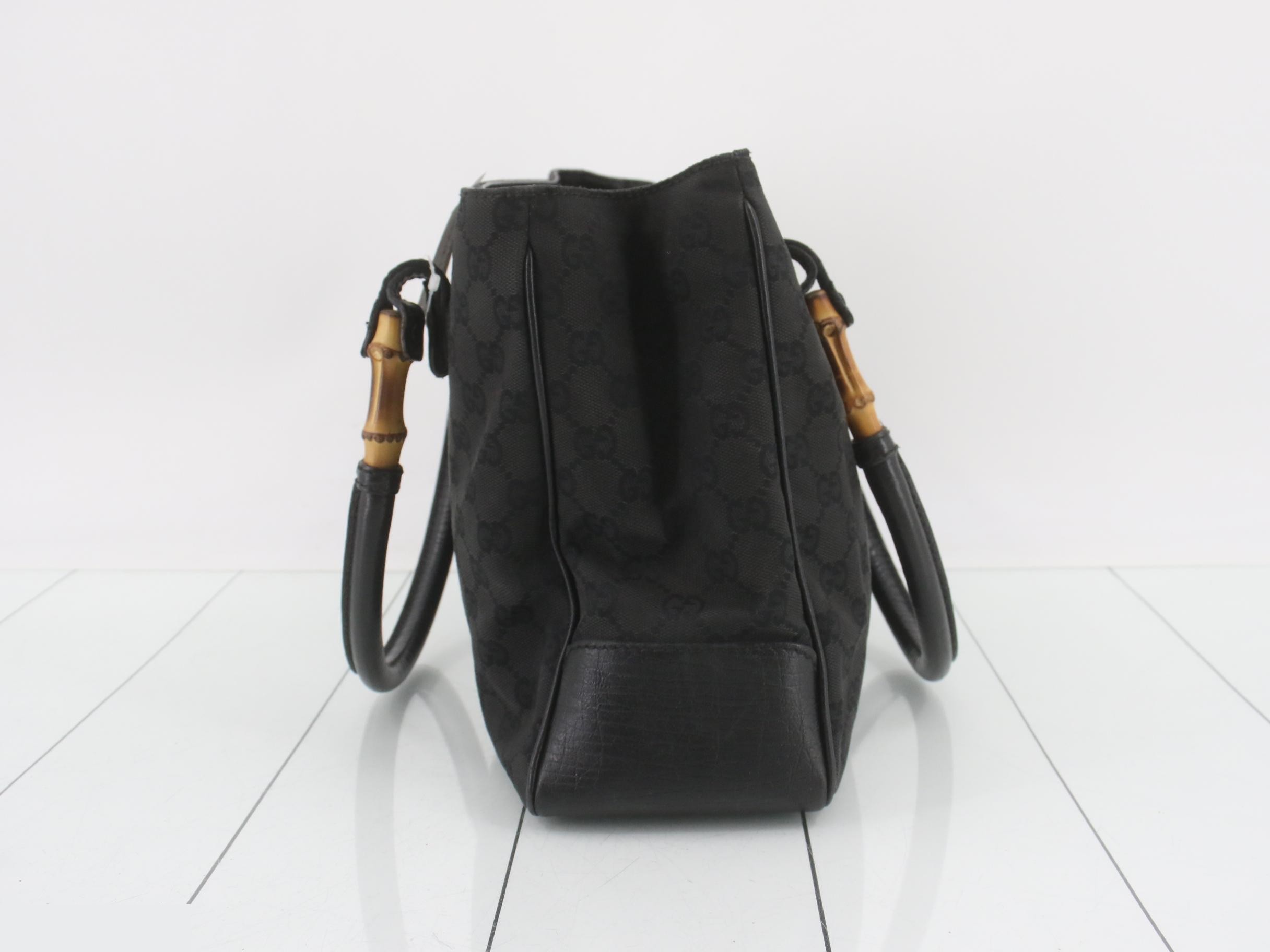 GG Canvas Bamboo Tote Bag — view 4