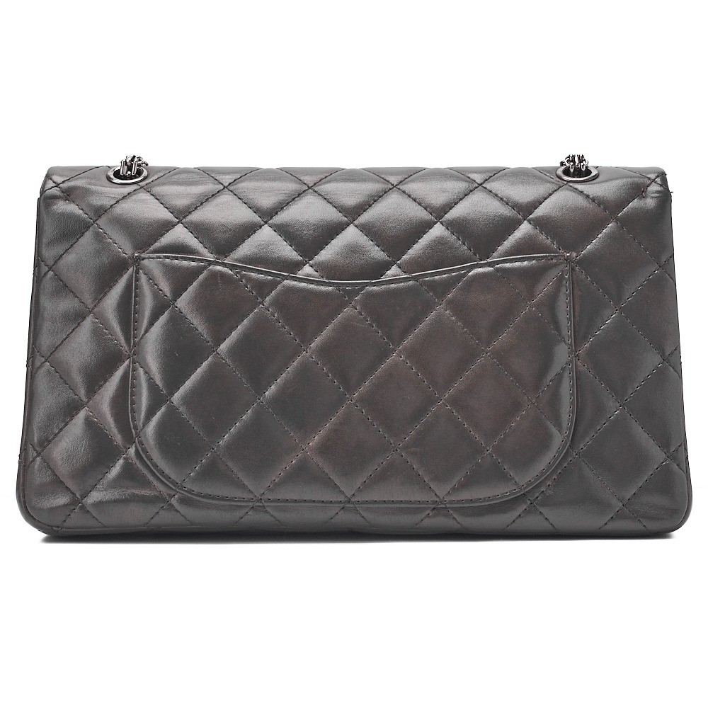 Lambskin Matelassé 2.55 Lock Maxi Double Flap 2.55 Chain Shoe — view 2