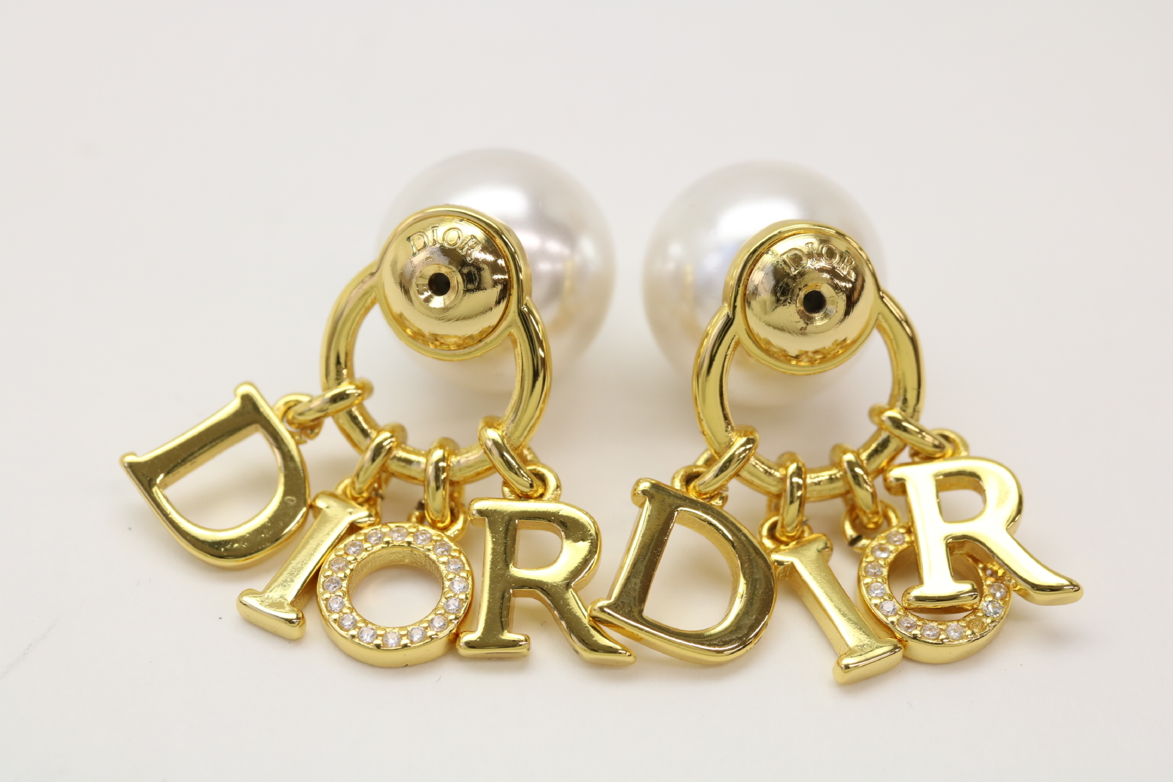 Tribal Pearl Logo Earrings — view 4