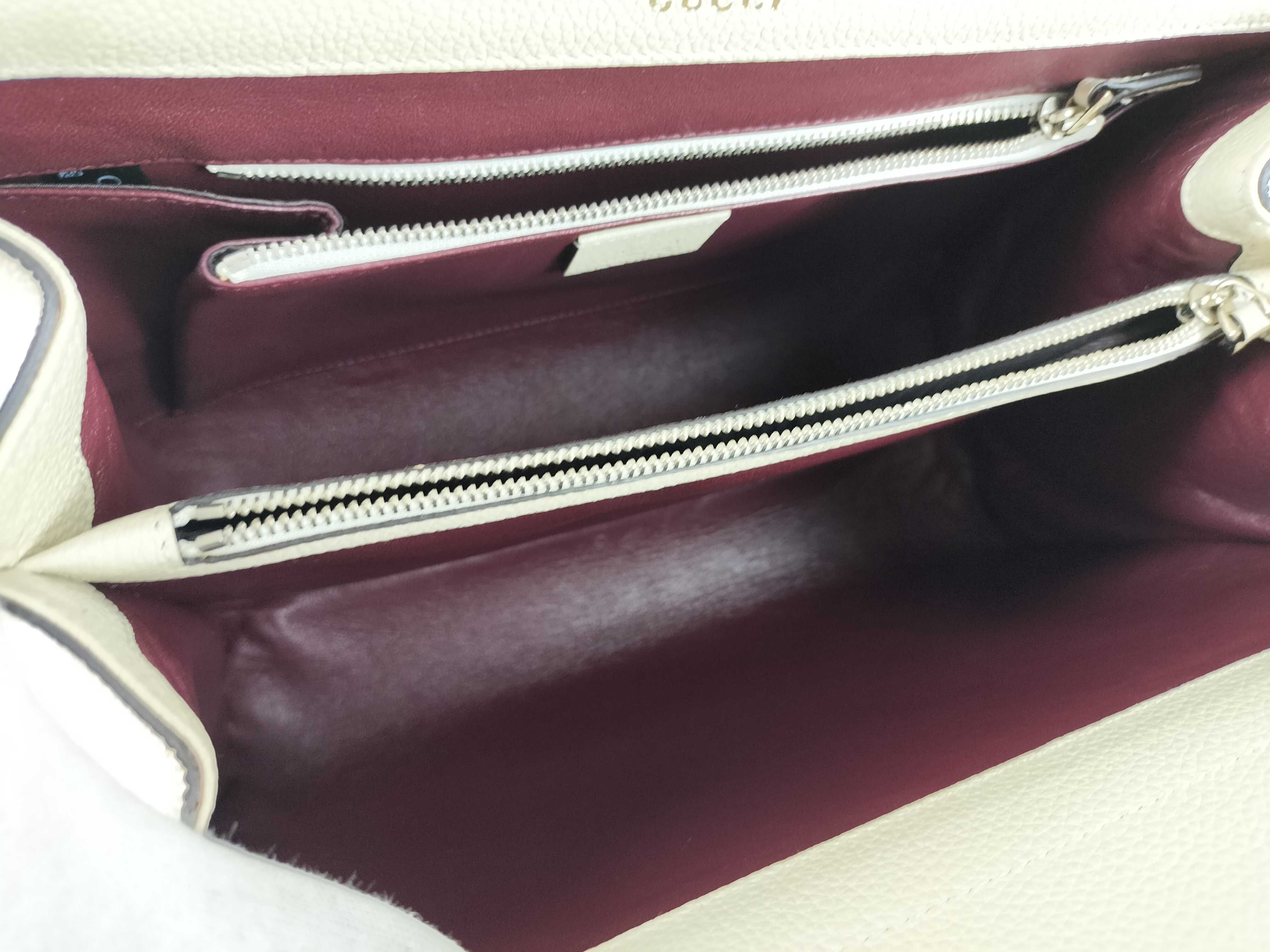 Zumi Leather 2-Way Handbag, White, 569712 (Handbag) — view 9