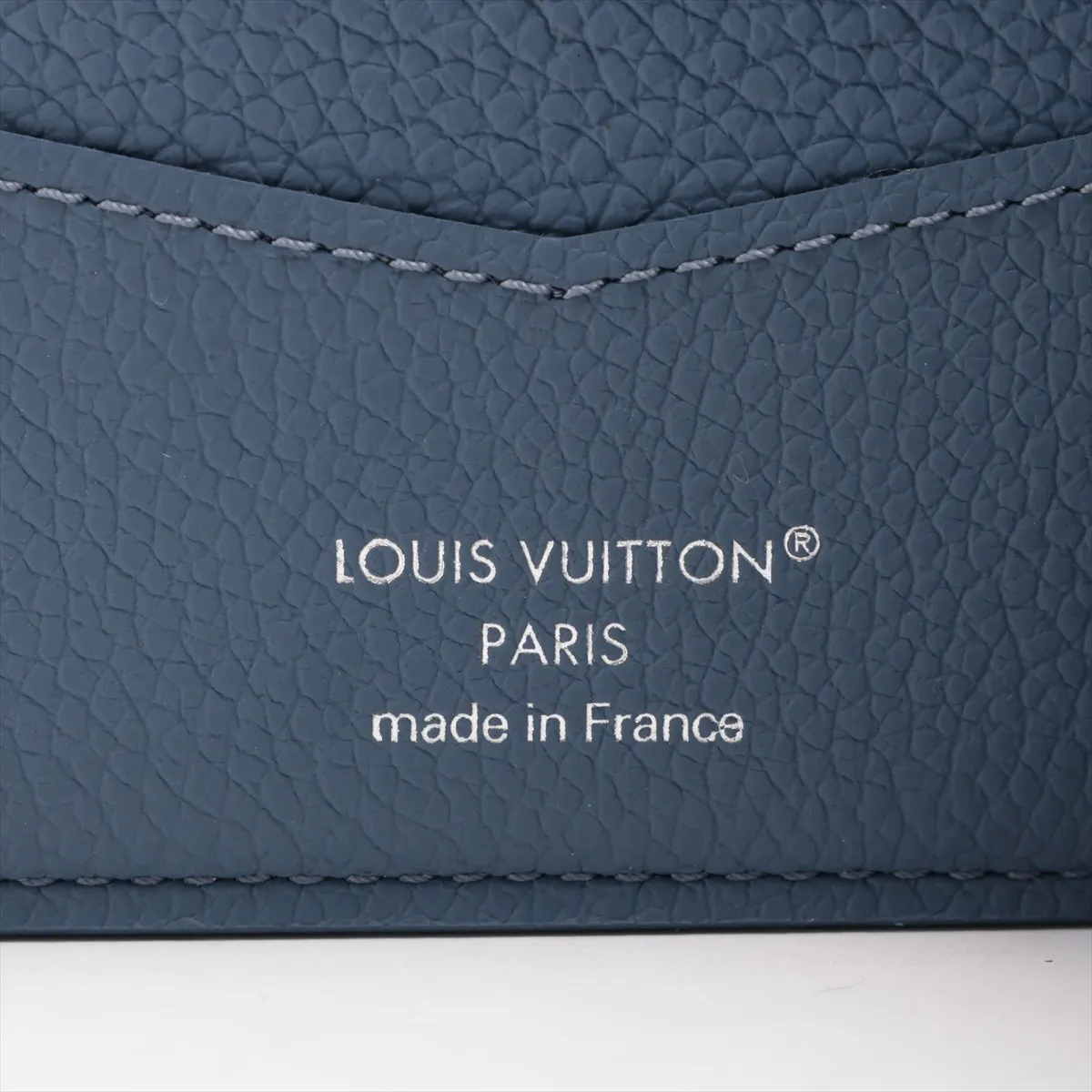Damier Portefeuille Slender M28591 Blue Compact Wallet (RFID detected) — view 5