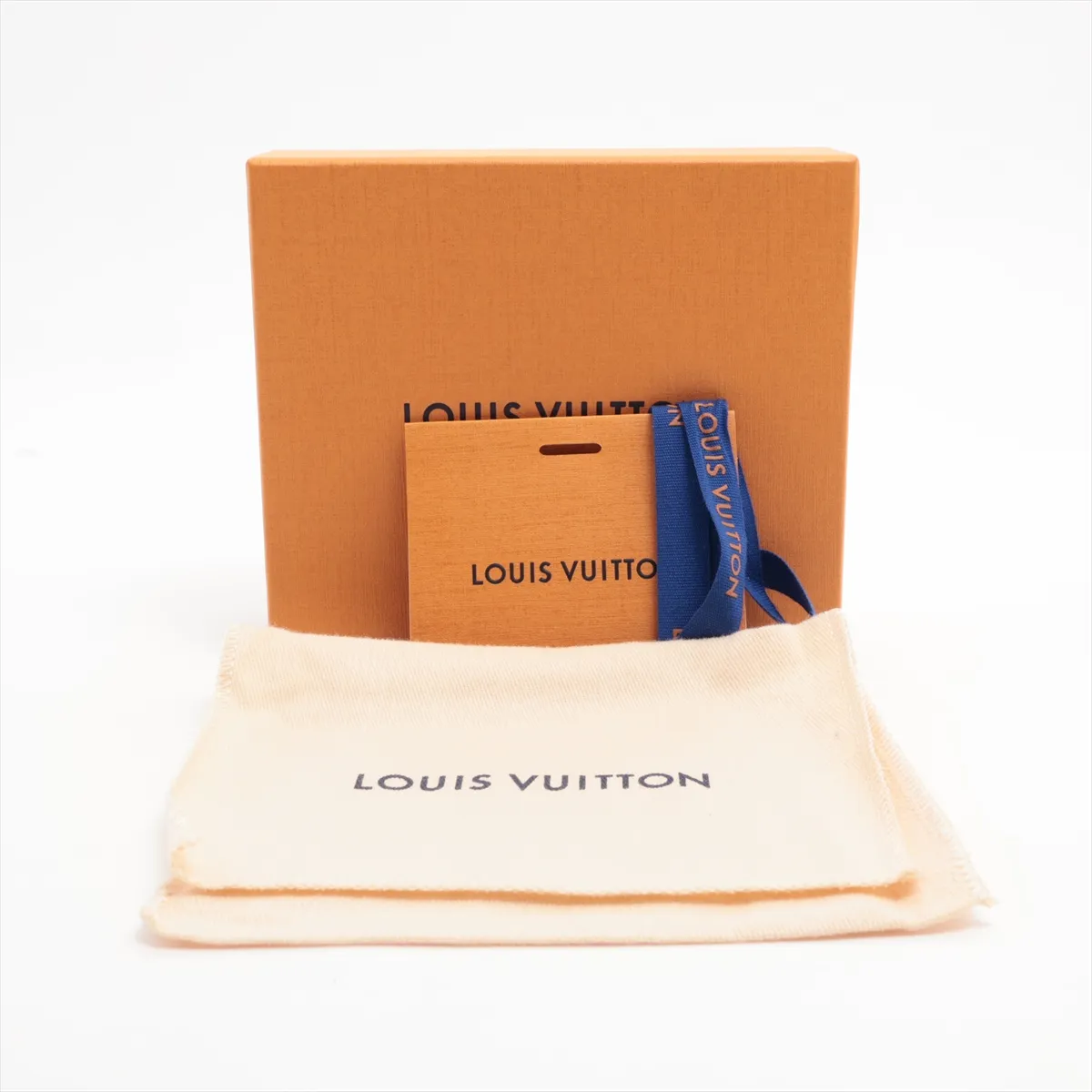 Damier Portefeuille Slender M28591 Blue Compact Wallet (RFID detected) — view 6