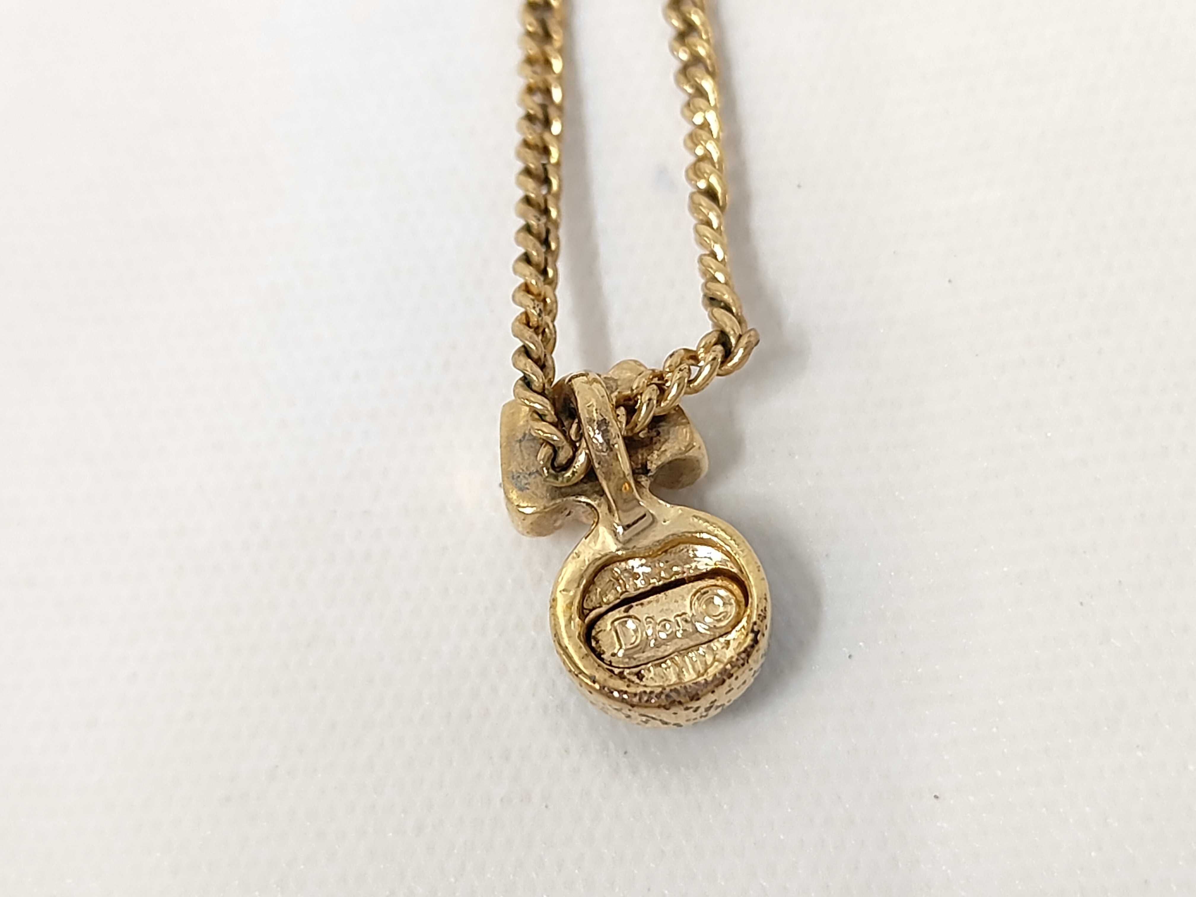Rhinestone Circle Black Gold Necklace — view 2