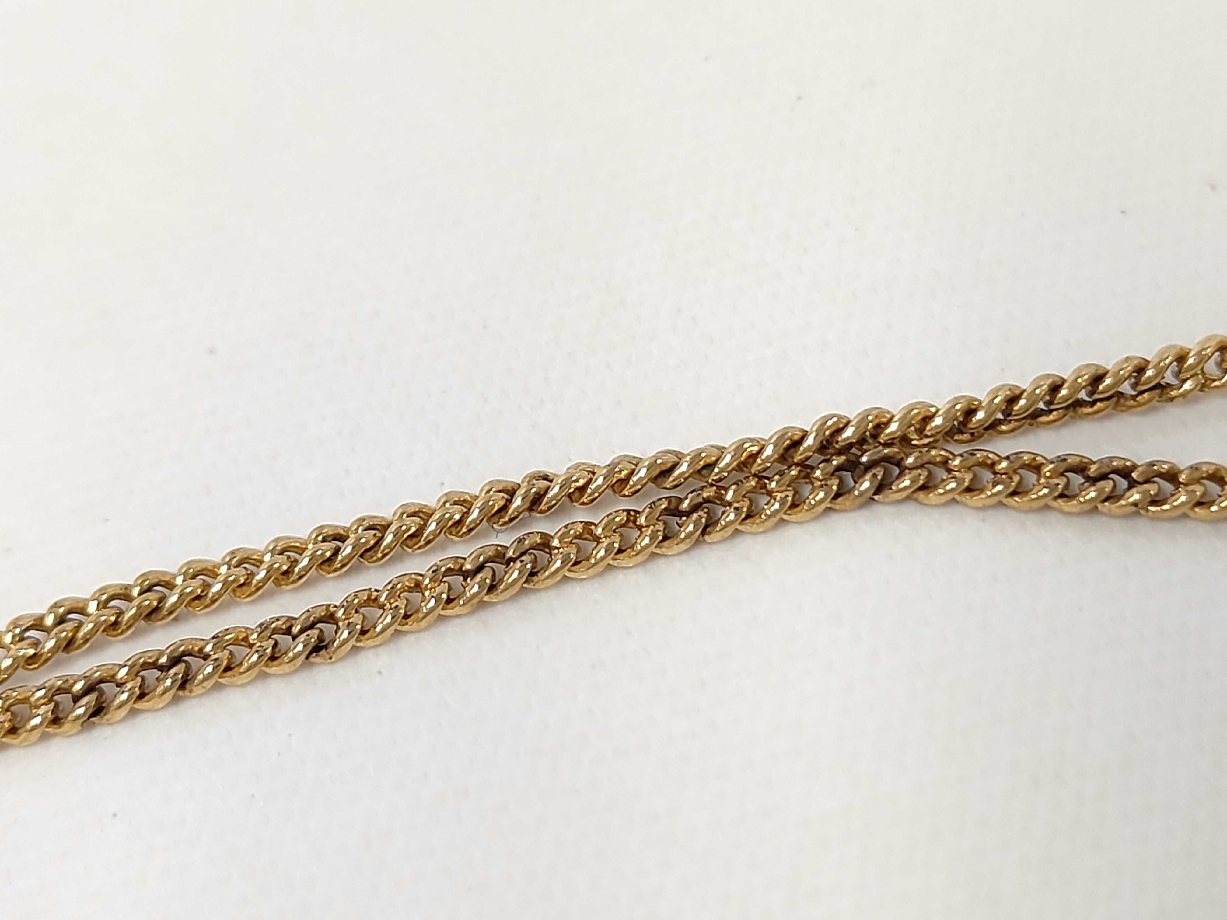 Rhinestone Circle Black Gold Necklace — view 4