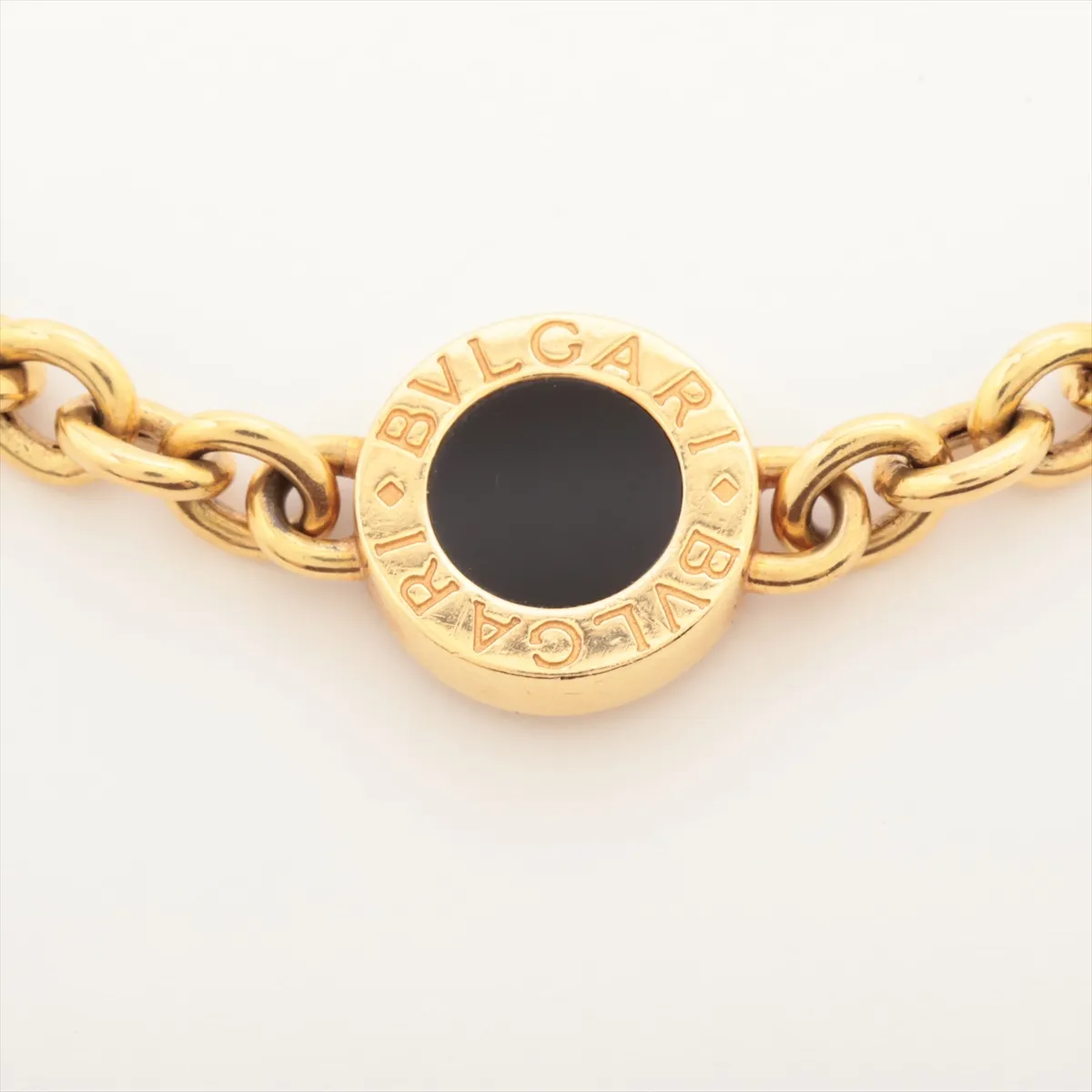 Onyx Bracelet 750 (YG) 27.2g, small chips on stones, — view 2