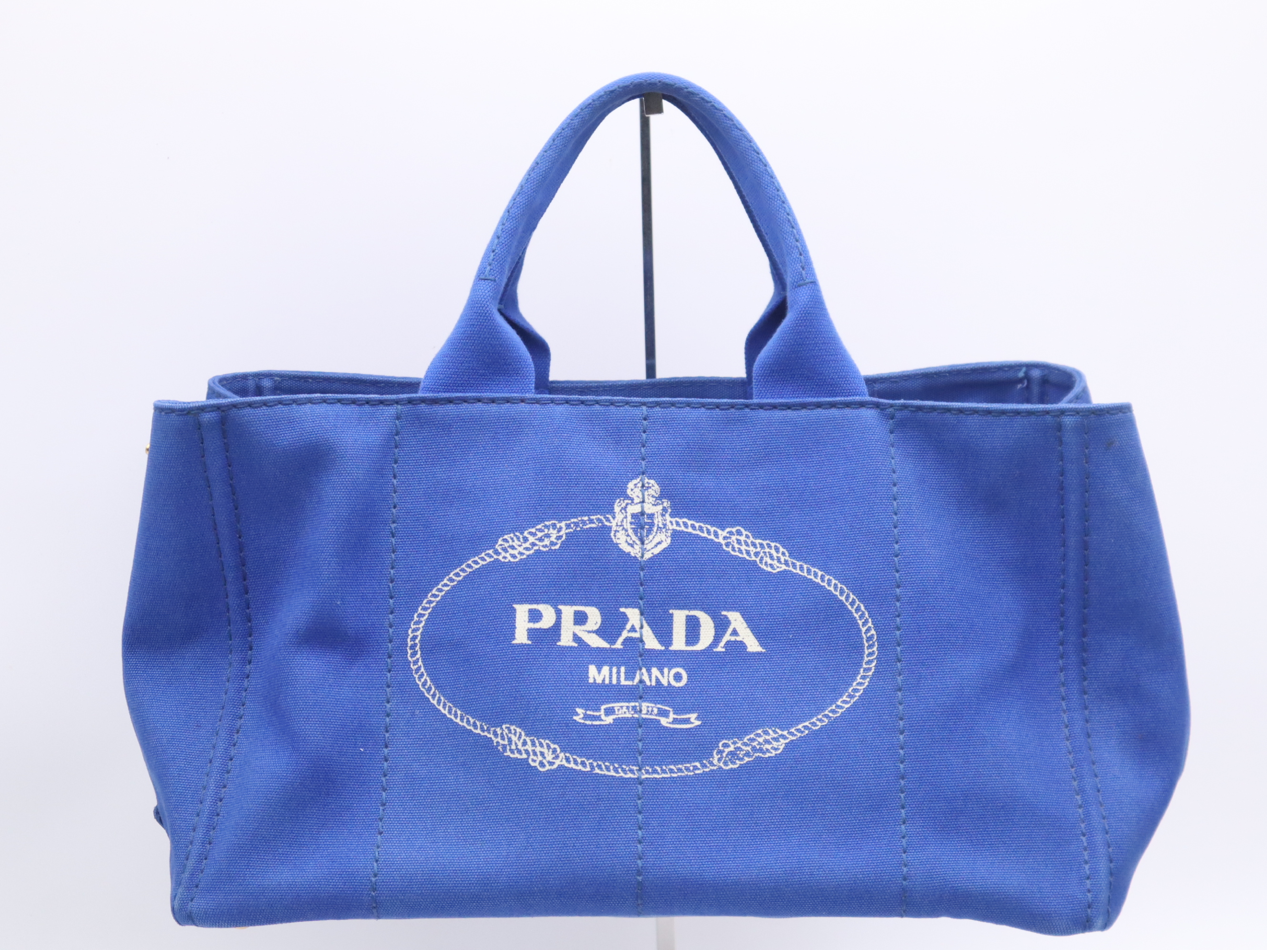 Canvas Canapa L Tote Bag Blue Gold Hardware Tote Bag